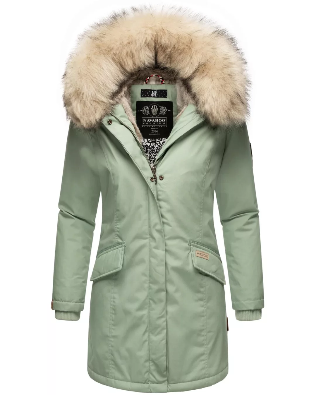 Navahoo Wintermantel "Cristal", stylischer Damen Winterparka mit Kunstfell- günstig online kaufen