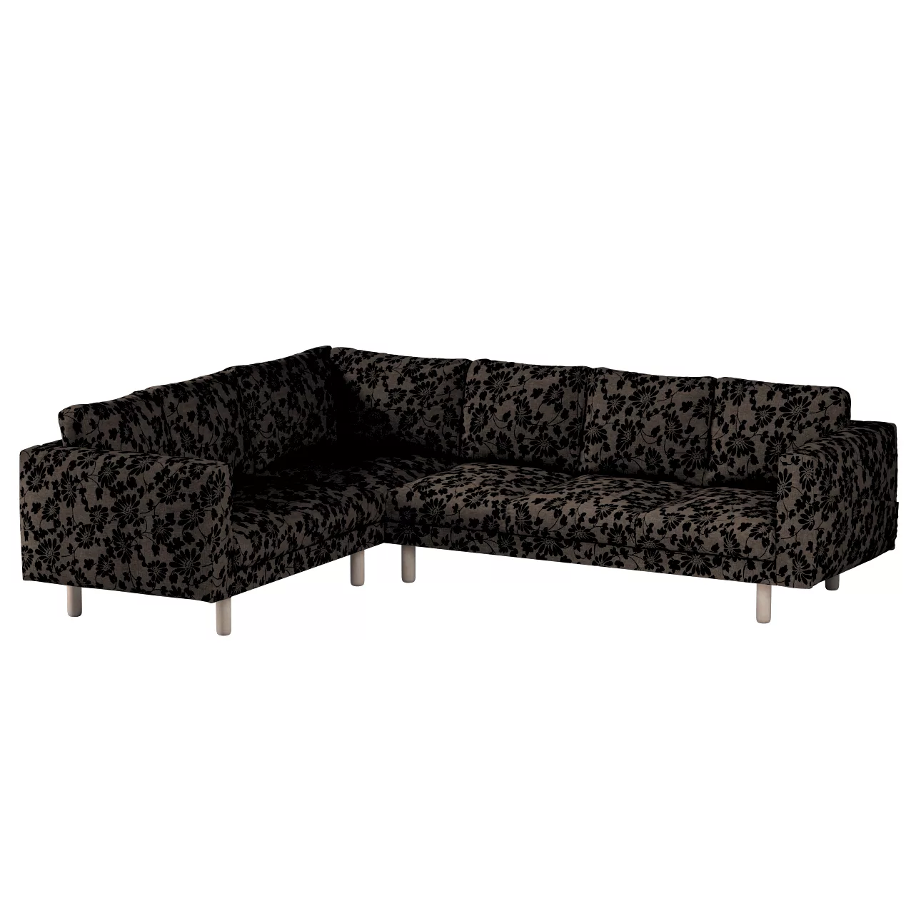 Bezug für Norsborg 5-Sitzer Ecksofa, braun-schwarz, Norsborg 5-Sitzer Eckso günstig online kaufen