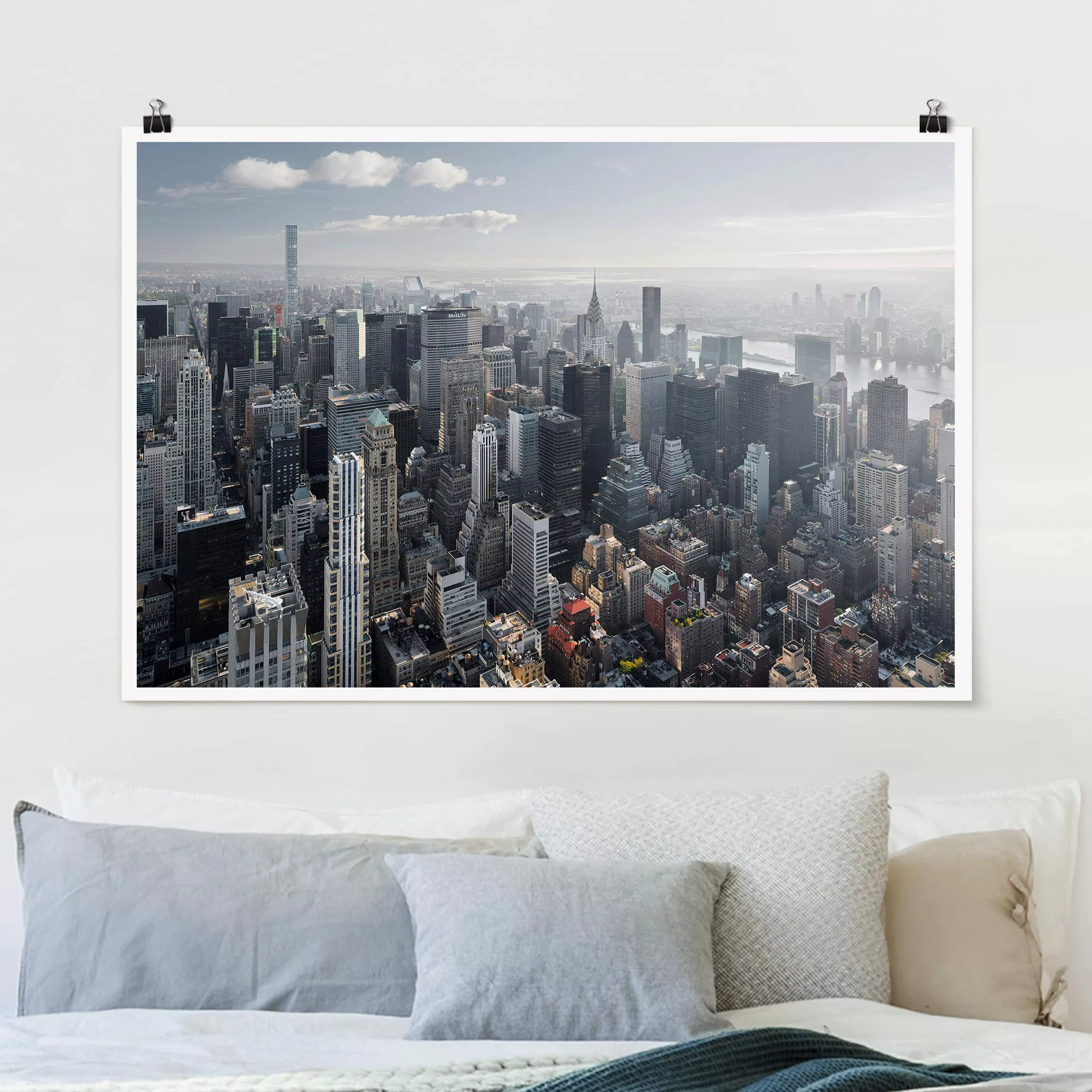 Poster Architektur & Skyline - Querformat Upper Manhattan New York City günstig online kaufen