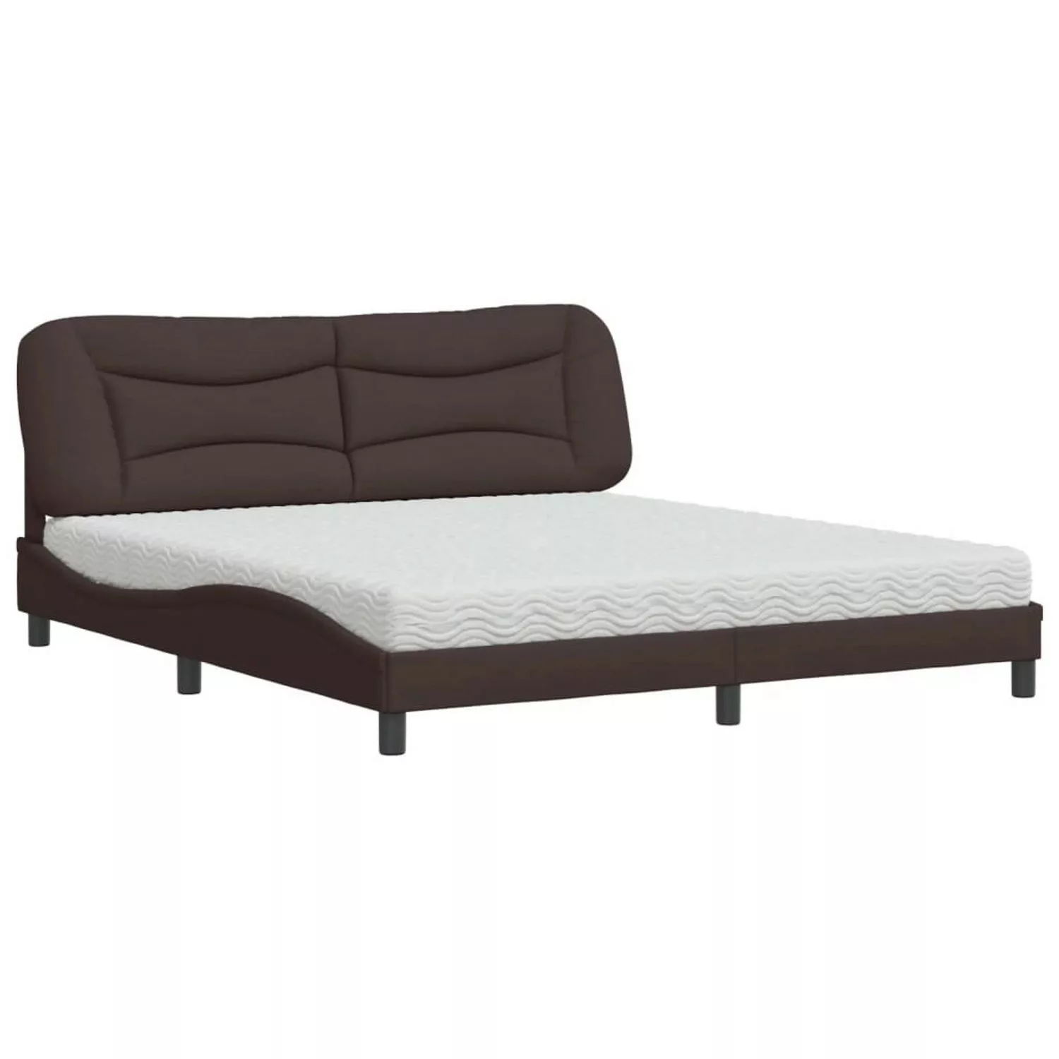 vidaXL Bett mit Matratze Dunkelbraun 180x200 cm Stoff2008968 günstig online kaufen