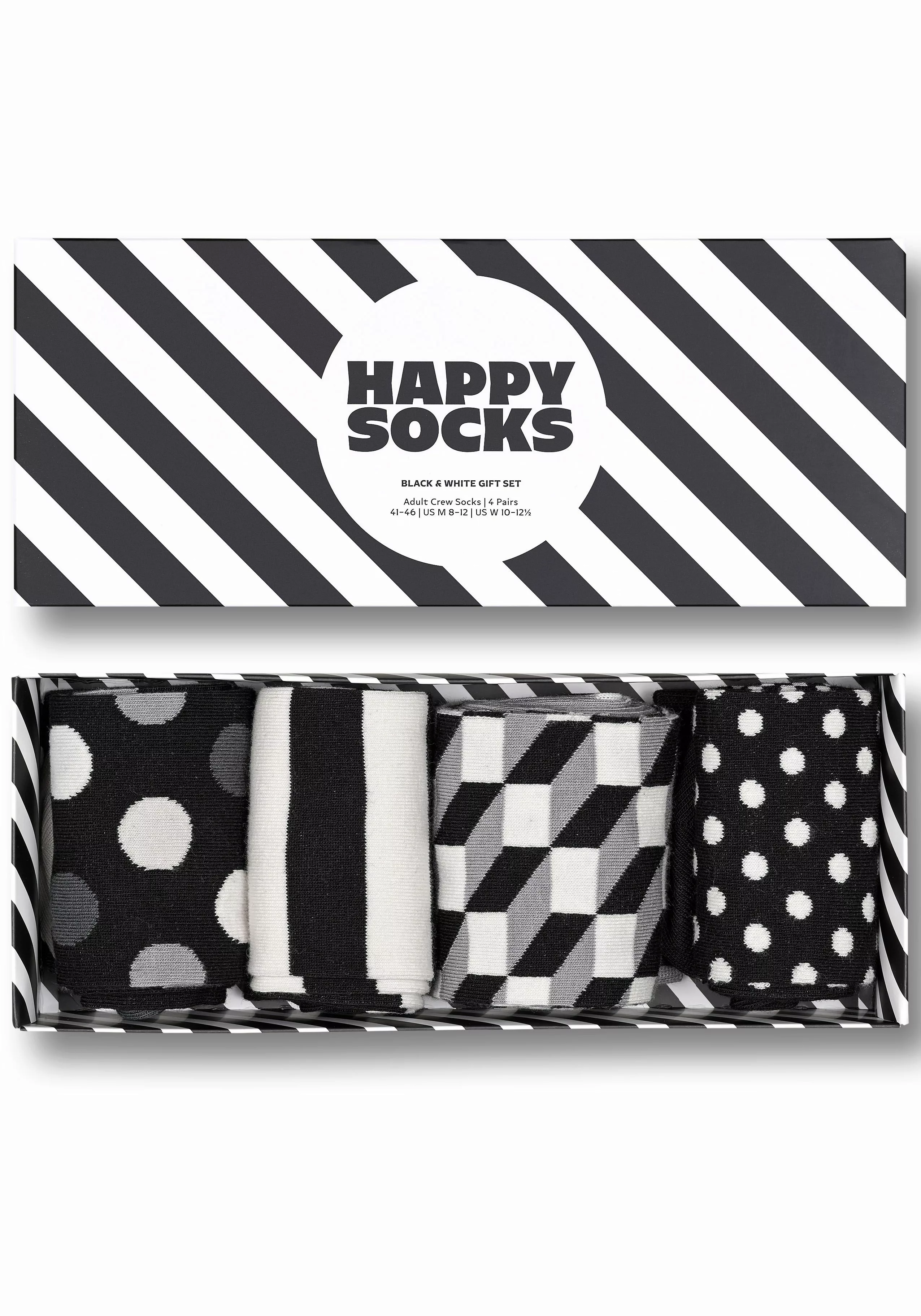 Happy Socks Socken, (Packung, 4 Paar), Classic Black & White Socks Gift Set günstig online kaufen