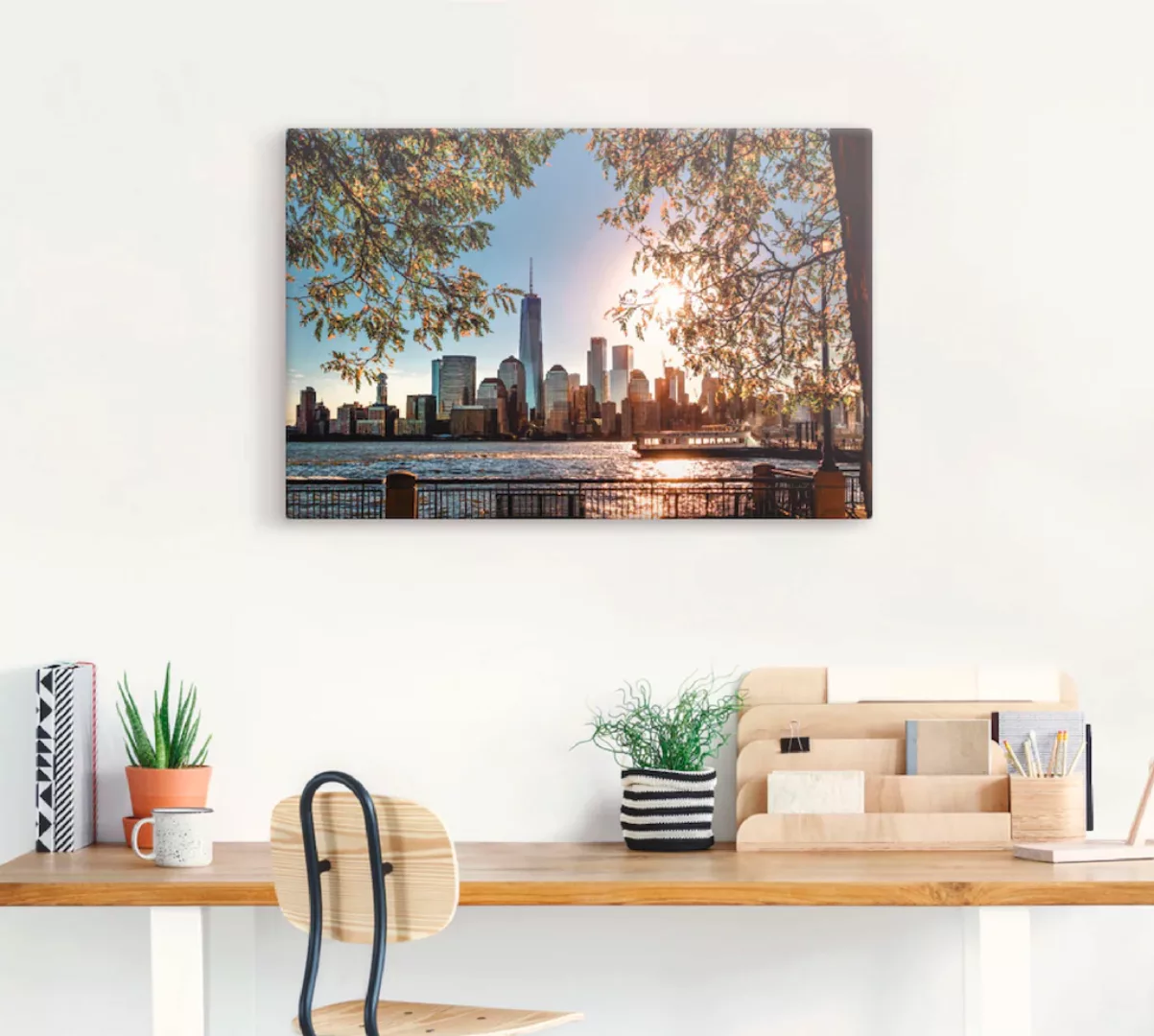 Artland Wandbild "Sonnenaufgang über New York", Amerika, (1 St.), als Alubi günstig online kaufen