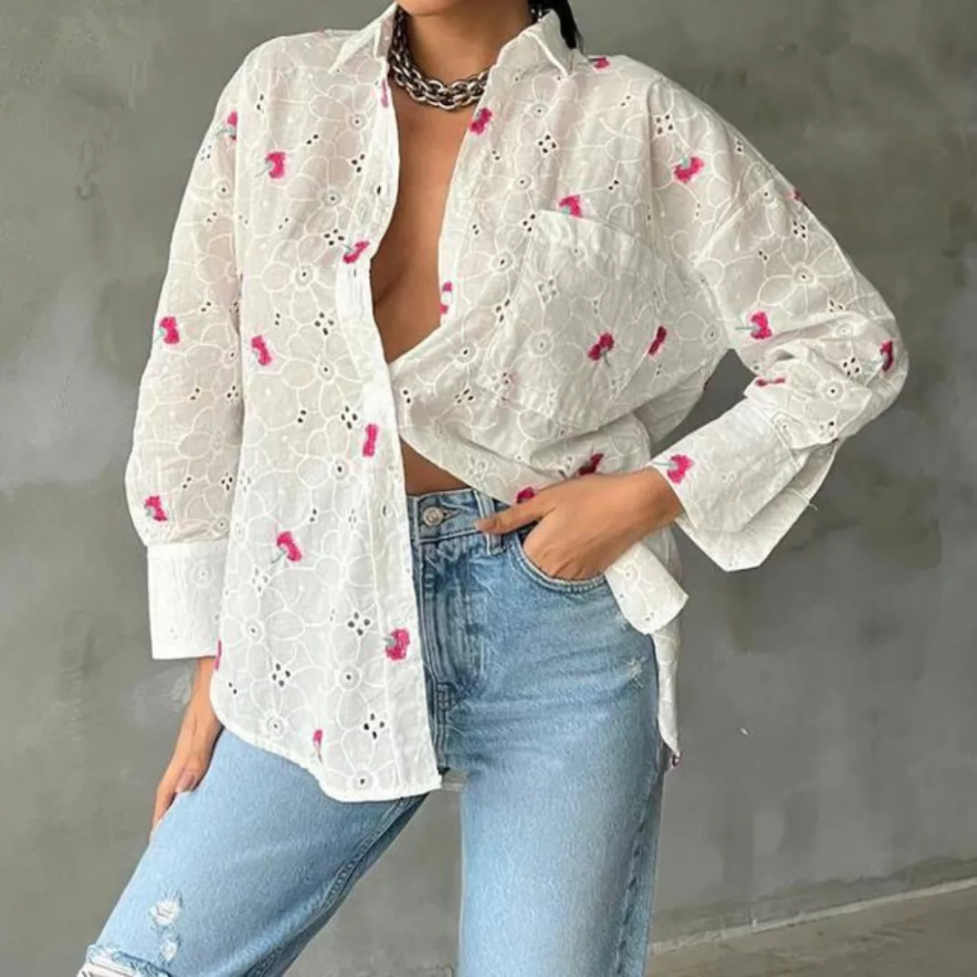 AFAZ New Trading UG Blouson Damen-Frühlings Hemd mit kleiner, frischer, loc günstig online kaufen