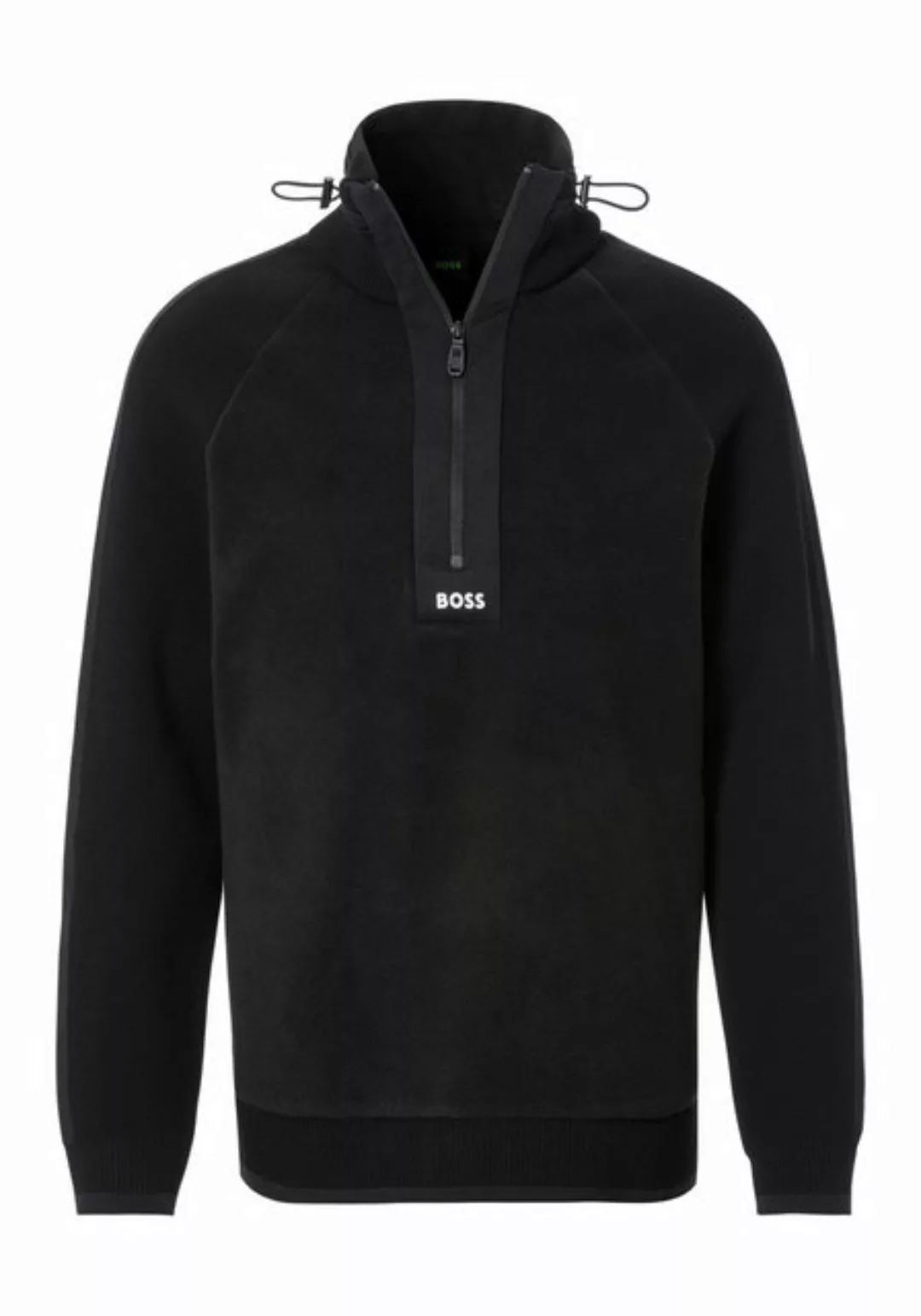 BOSS GREEN V-Ausschnitt-Pullover Zartic mit Reißverschluss günstig online kaufen