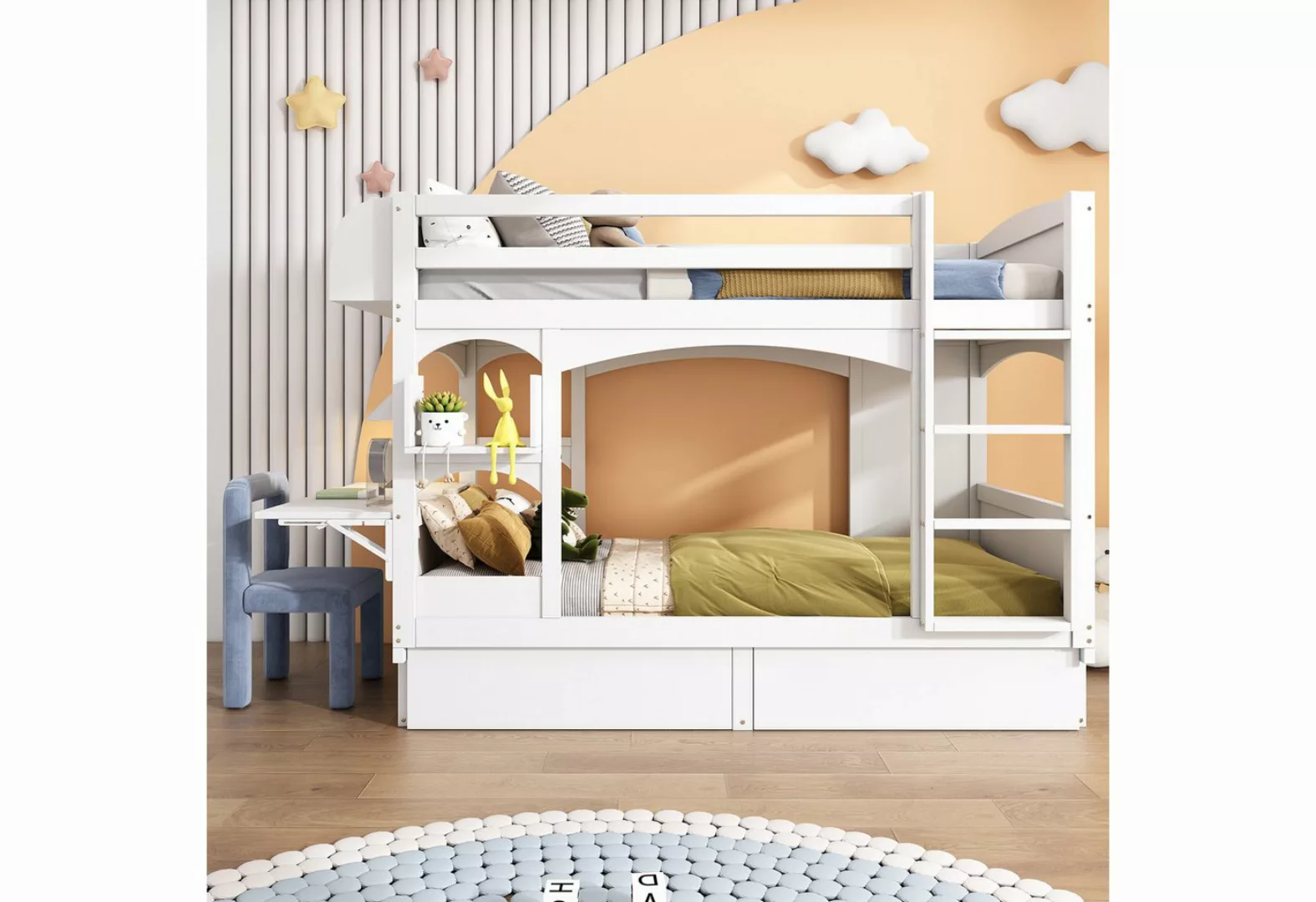 Rhein Beleuchtung Etagenbett multifunktionales Kinderbett,etagenbett 2 kind günstig online kaufen