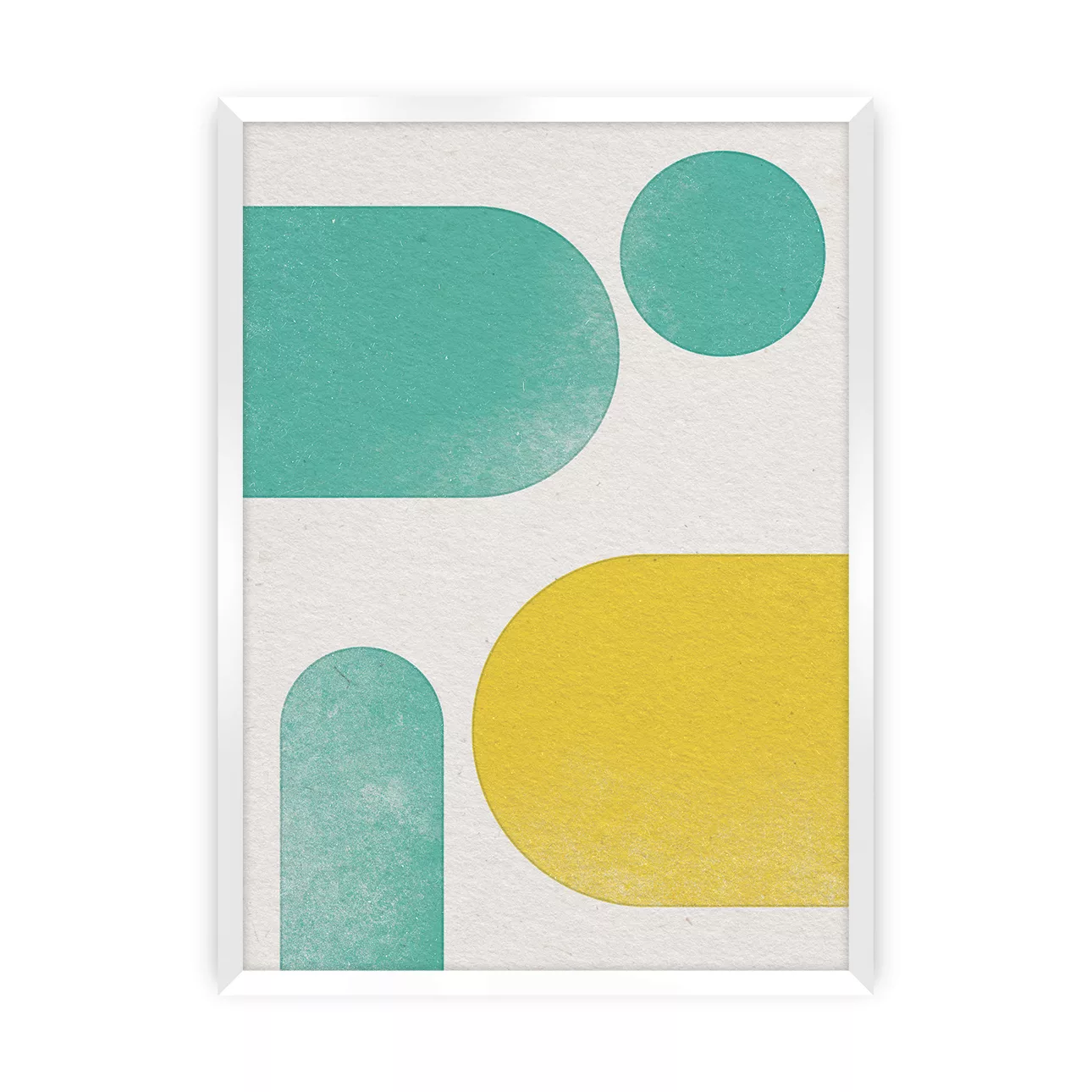 Poster Abstract Shapes I, 50 x70 cm, Ramka: Biała günstig online kaufen