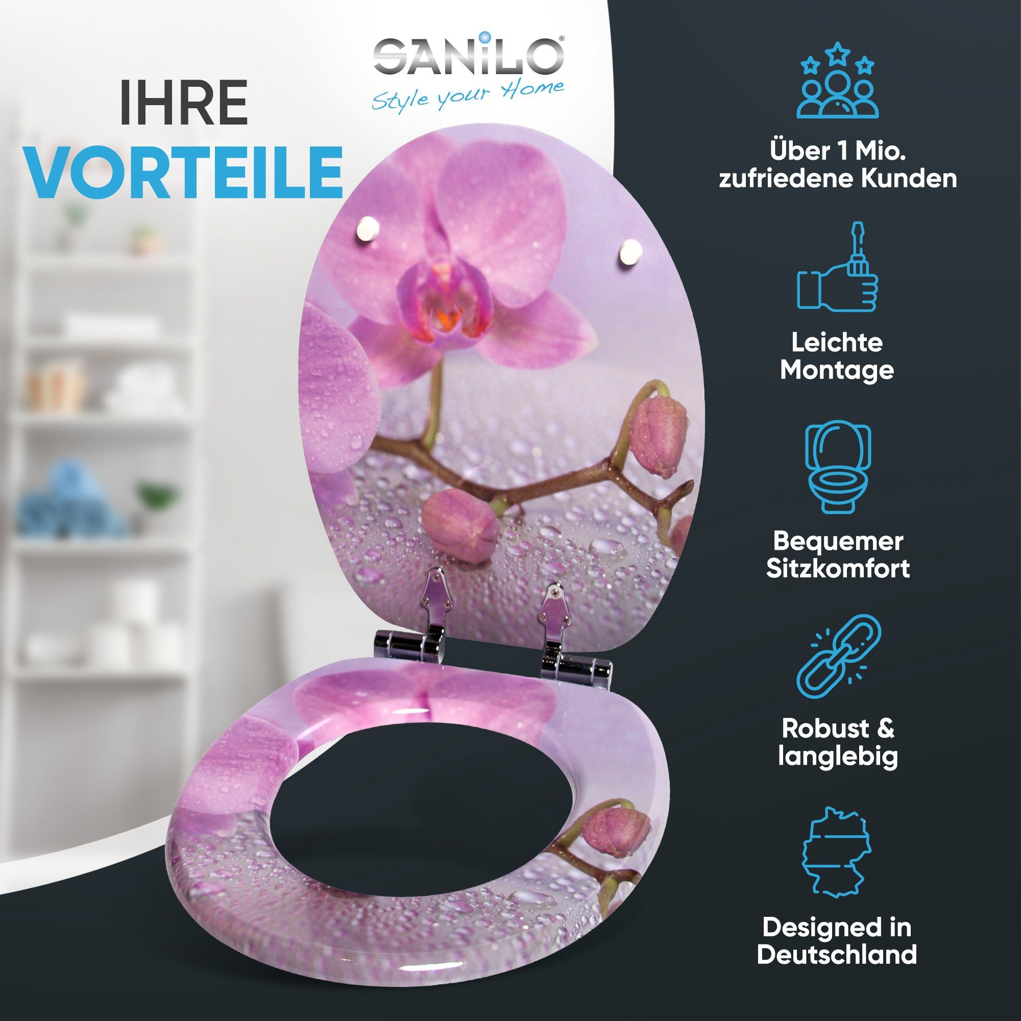Sanilo WC Sitz mit Absenkautomatik Blooming, Hochwertiger und Stabiler Toil günstig online kaufen