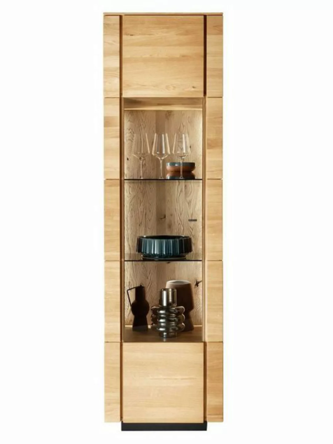 Casamia Vitrine Vitrine Glasvitrine Massivholz B59 H207 T42 cm Aversa Wilde günstig online kaufen