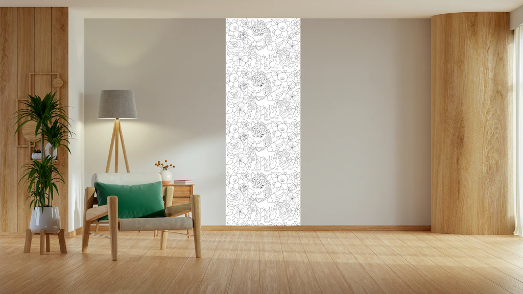 queence Wandsticker "Einhorn in Blumenwiese", (1 St.), DIY-Wandsticker zum günstig online kaufen