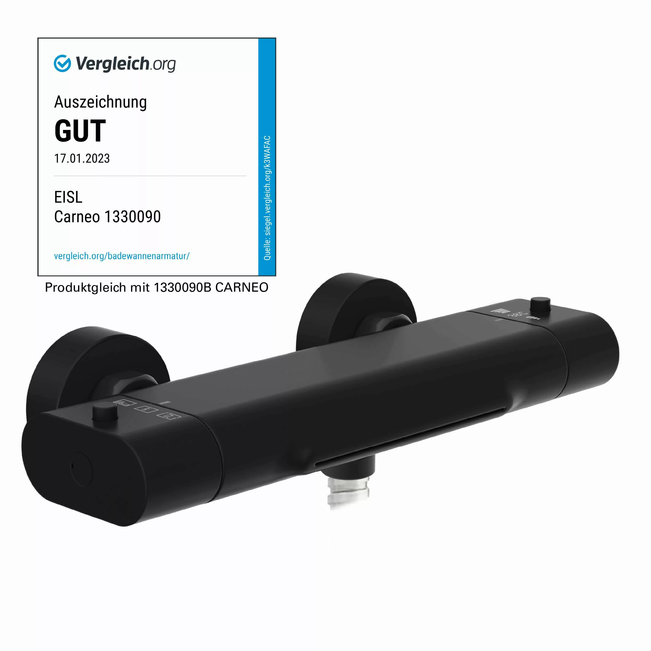 Eisl Wannenthermostat CARNEO Schwallauslauf, Eco-Stopp-Funktion, Sicherheit günstig online kaufen