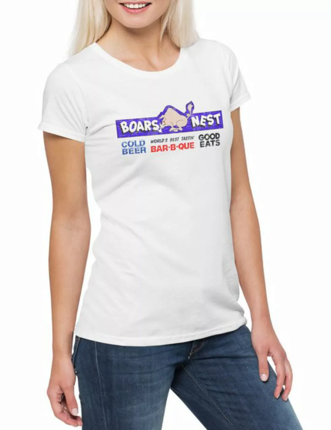 Urban Backwoods Print-Shirt Boars Nest Damen T-Shirt Los Dukes De Ein Duke günstig online kaufen