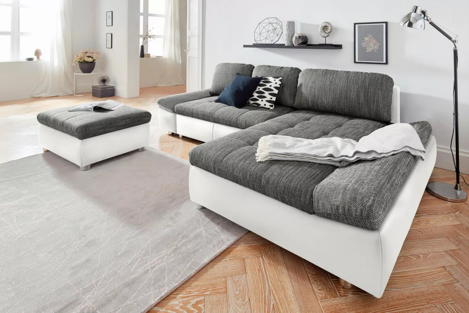 sit&more Ecksofa "Bergamo L-Form", wahlweise mit Bettfunktion, Bettkasten u günstig online kaufen