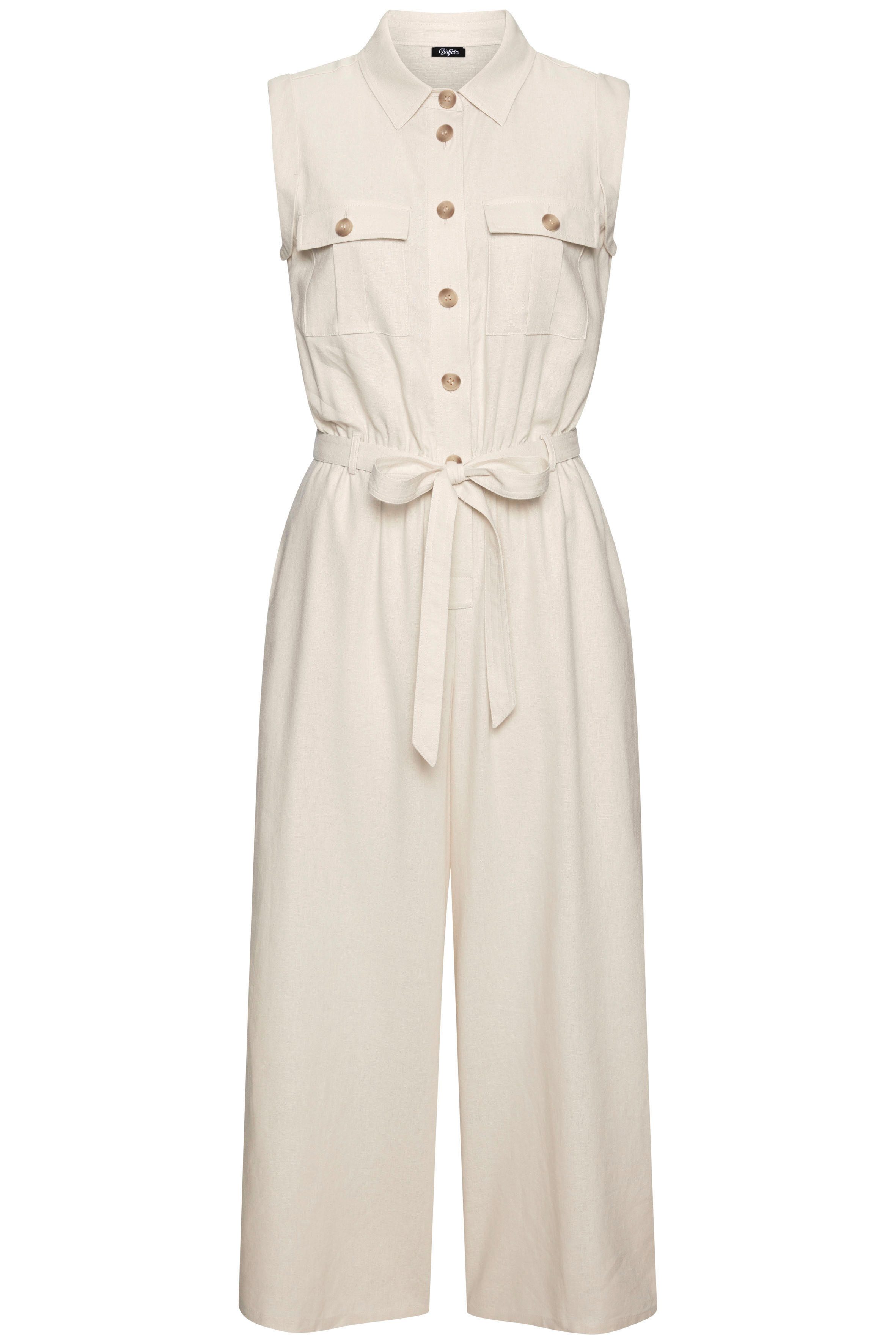 Buffalo Overall, (mit Bindegürtel), aus Leinenmix, sommerlicher Jumpsuit mi günstig online kaufen