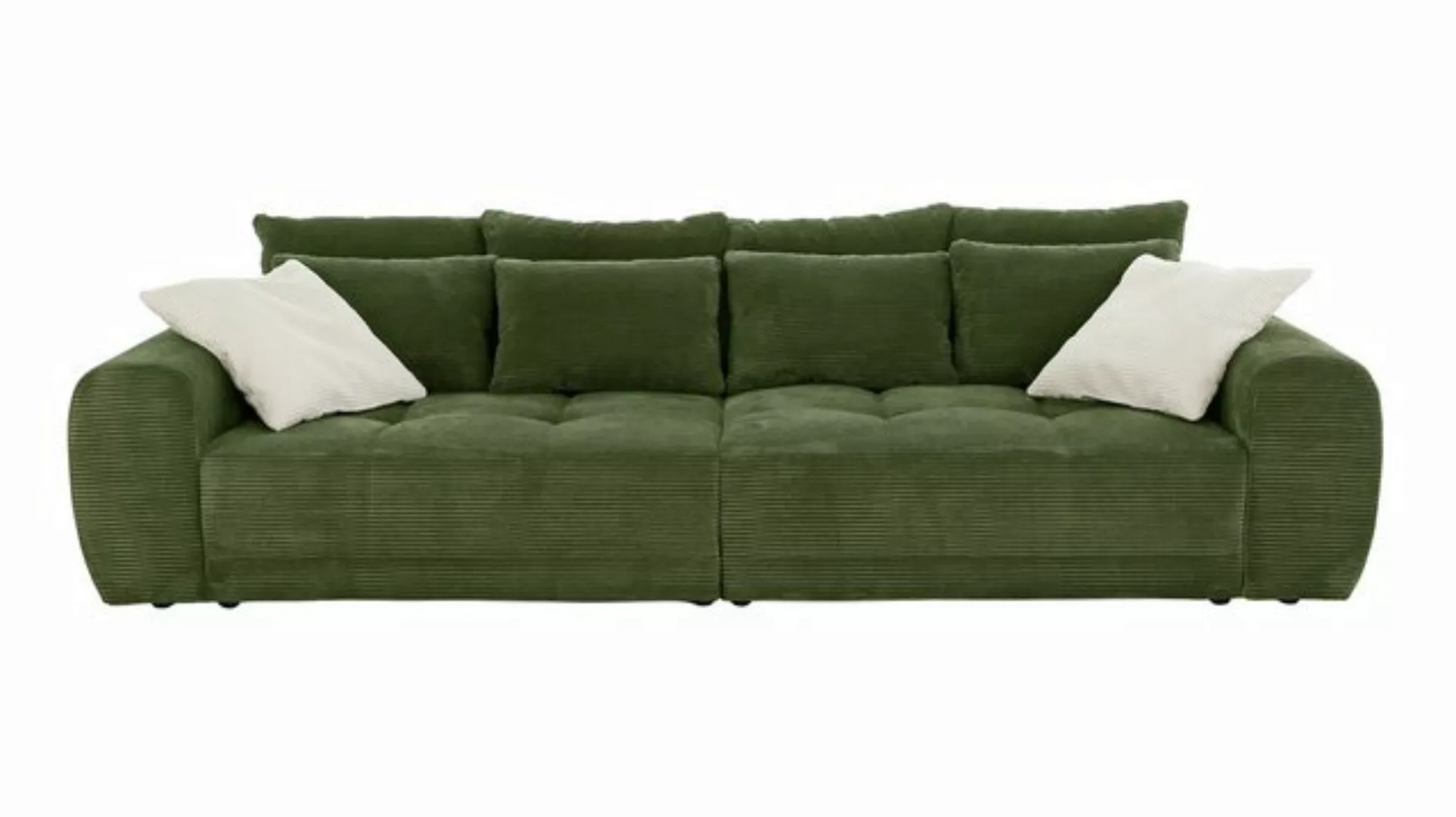 Massivart® Big-Sofa JANNI Cord beige oder grün 308 cm / 4-Sitzer, Federkern günstig online kaufen