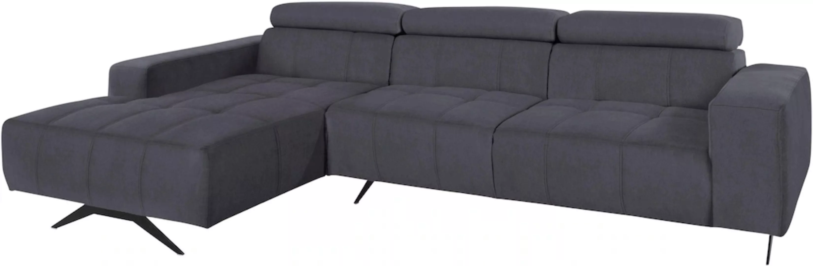 DOMO collection Ecksofa »Trento L-Form«, wahlweise mit Kopfteilverstellung, günstig online kaufen