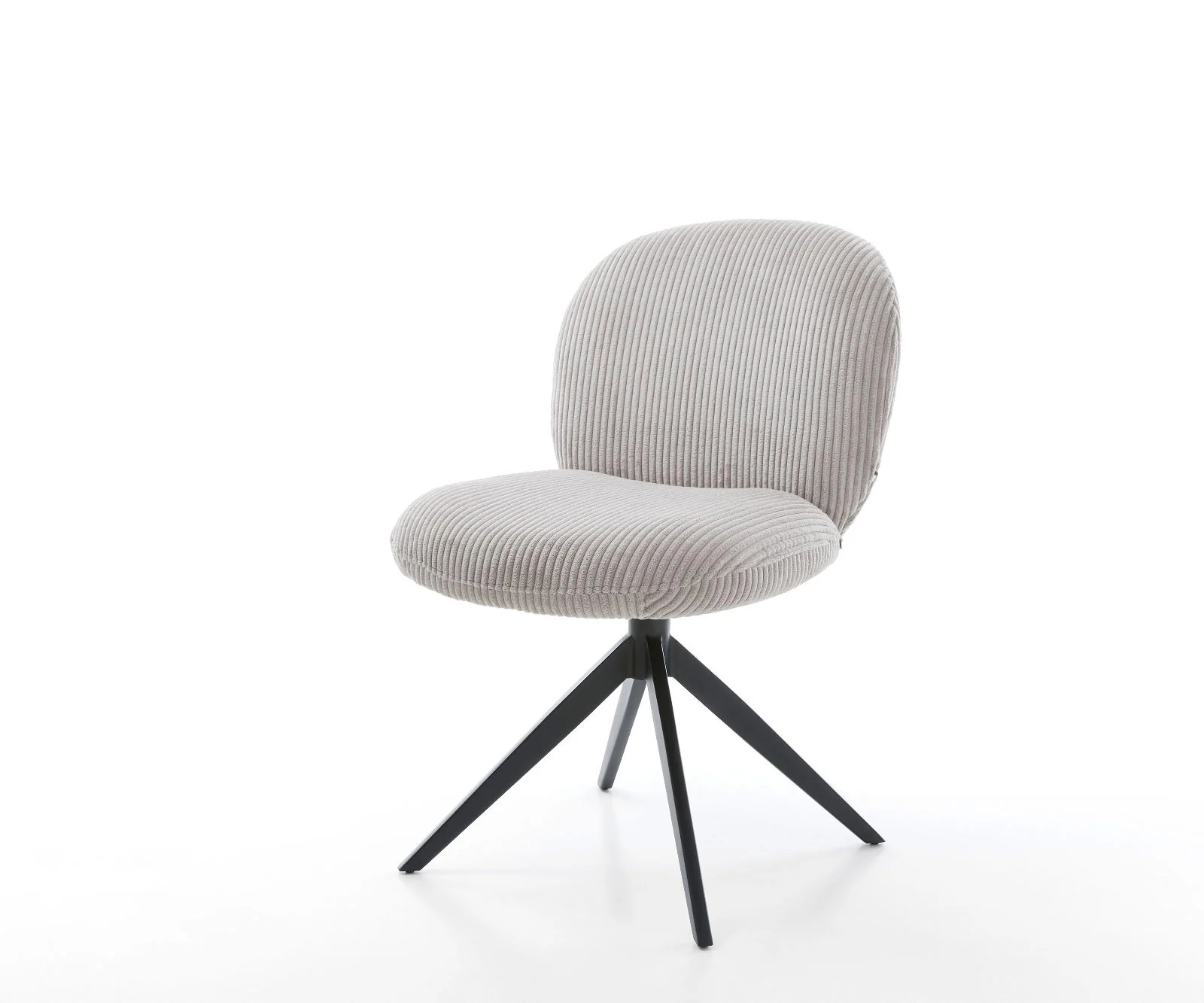 Drehstuhl Nube-Flex Cord Silbergrau Kreuzgestell breit Schwarz 360° drehbar günstig online kaufen