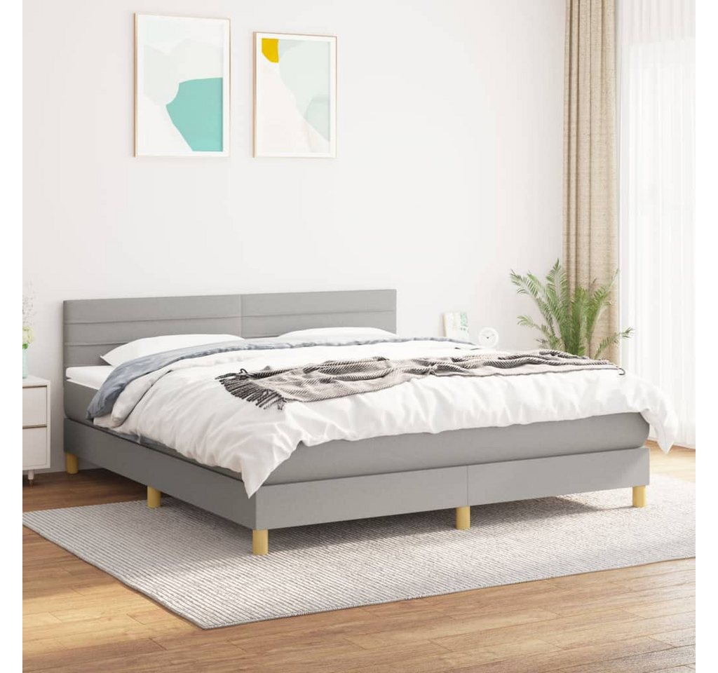 vidaXL Boxspringbett Bett Boxspringbett mit Matratze und LED Stoff (180 x 2 günstig online kaufen