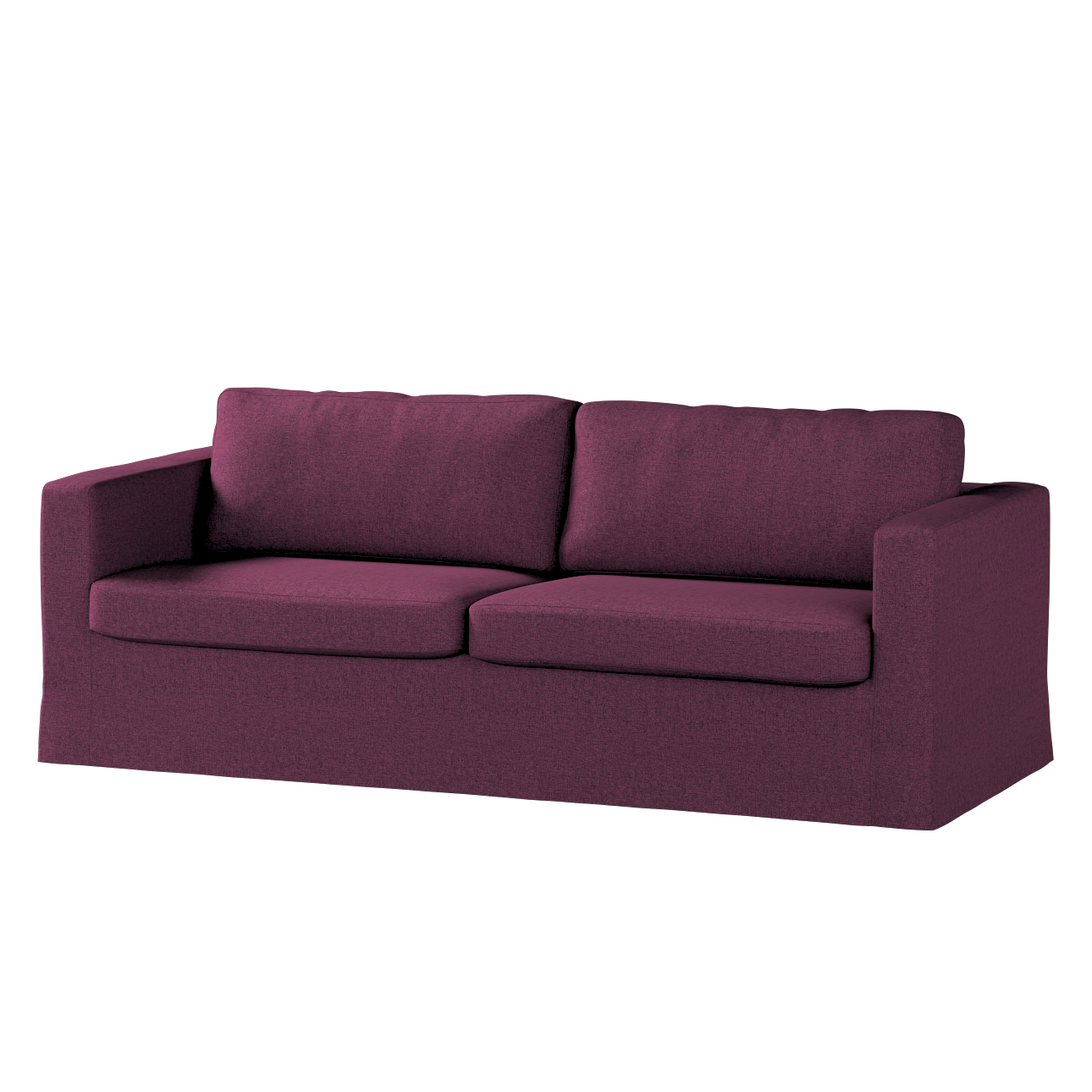 Bezug für Karlstad 3-Sitzer Sofa nicht ausklappbar, lang, pflaumenviolett, günstig online kaufen