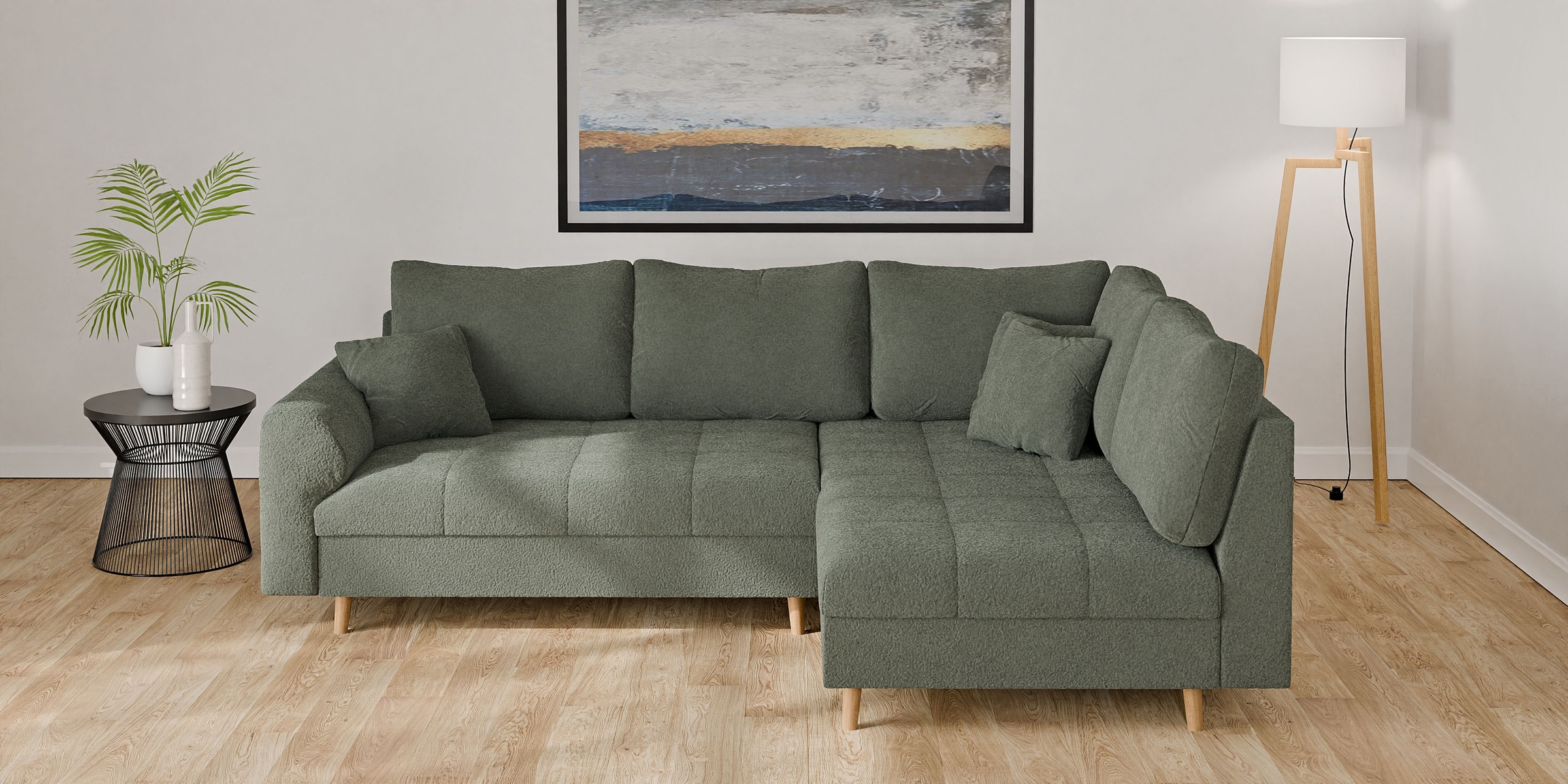 Home affaire Ecksofa »CHARRE L-Form mit Ottomane, Maße B/T/H: 231/161/81 cm günstig online kaufen