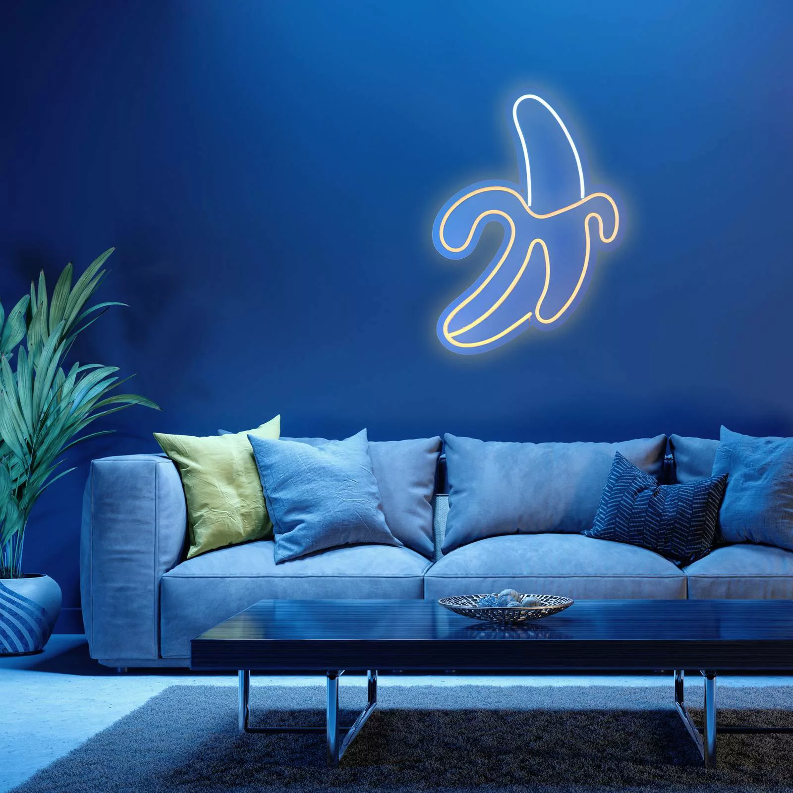 LED-Wandleuchte Neon Banane, USB günstig online kaufen