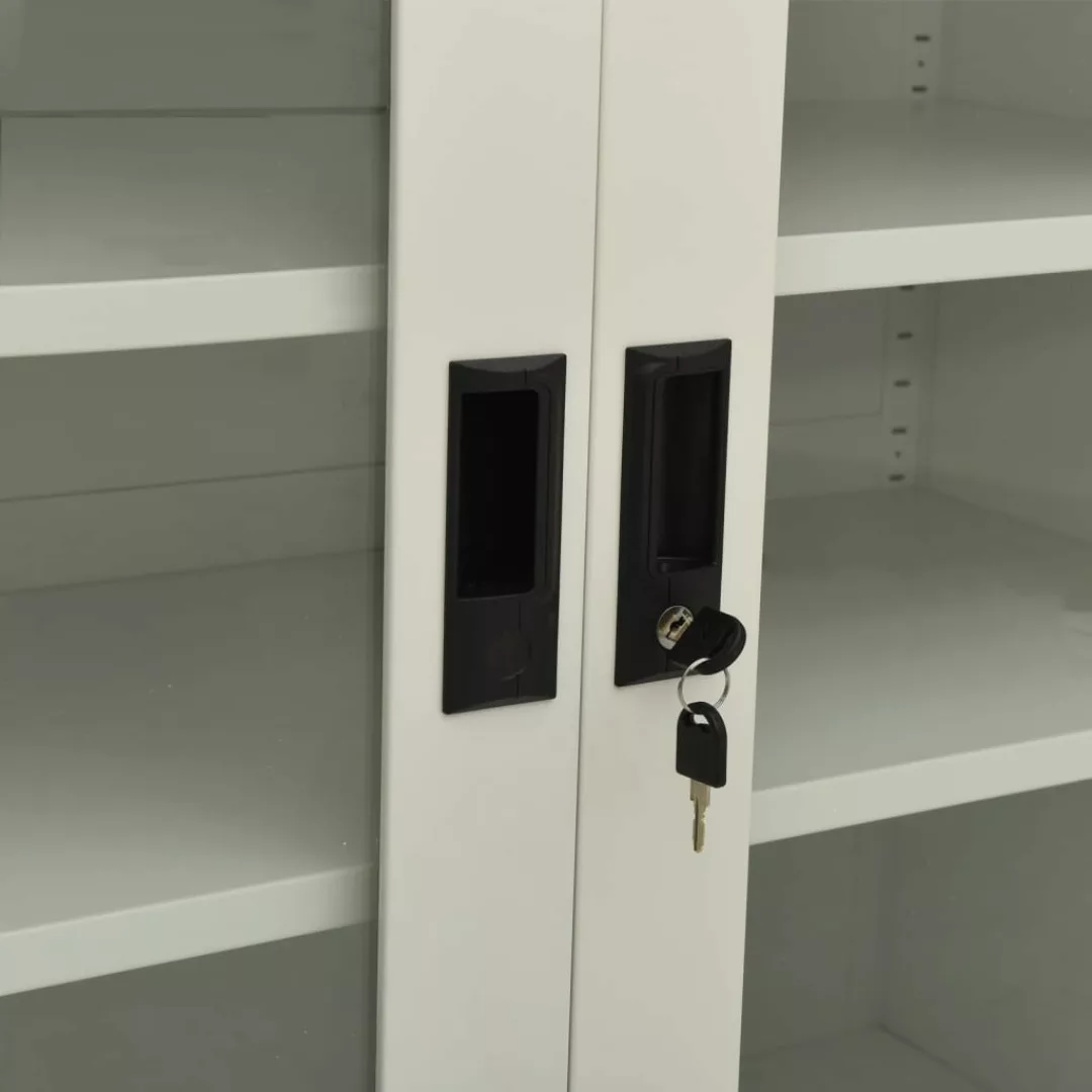 vidaXL Kleiderschrank Büroschrank Hellgrau 90x40x90 cm Stahl günstig online kaufen