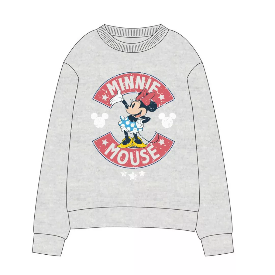 Cerda Group Cotton Brushed Minnie Sweatshirt L Gray günstig online kaufen