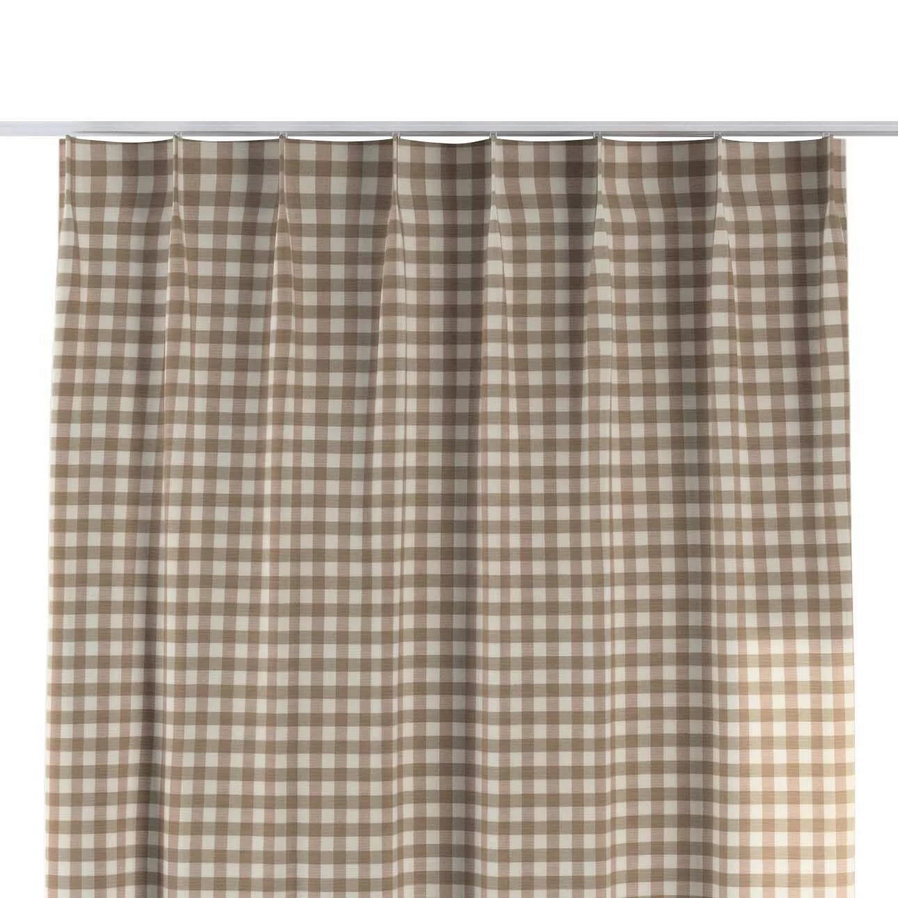 Vorhang mit flämischen 1-er Falten, hellbraun-ecru, Quadro (136-06) günstig online kaufen