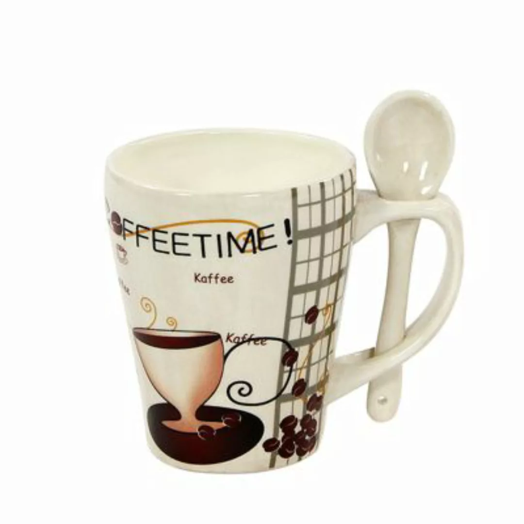 Neuetischkultur Kaffeebecher mit Löffel, Coffeetime Dolomite natur günstig online kaufen