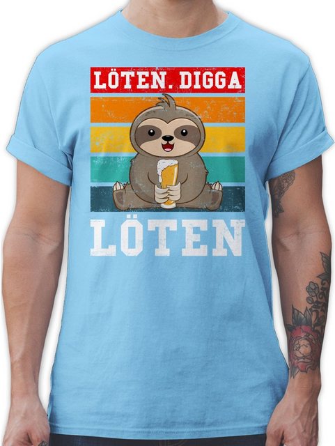 Shirtracer T-Shirt Löten Digga Löten Vintage weiß bunt Party & Alkohol Herr günstig online kaufen