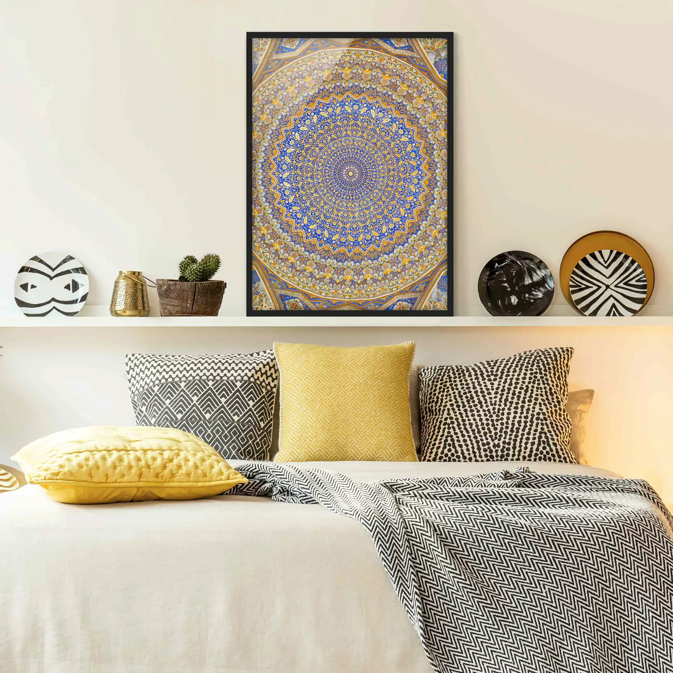 Bild mit Rahmen Muster & Textur - Hochformat Dome of the Mosque günstig online kaufen