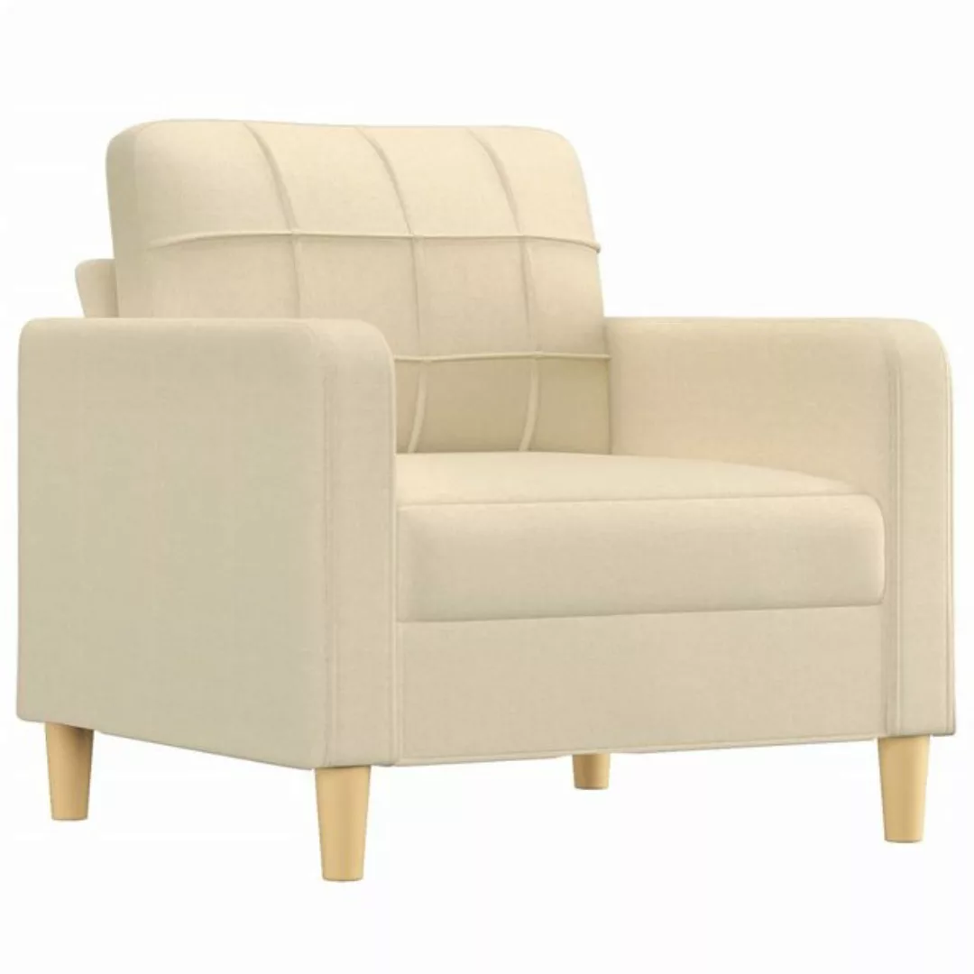 vidaXL Sofa Sofa/ 2-Sitzer/ 3-Sitzer Stoff, 60 cm, Creme günstig online kaufen