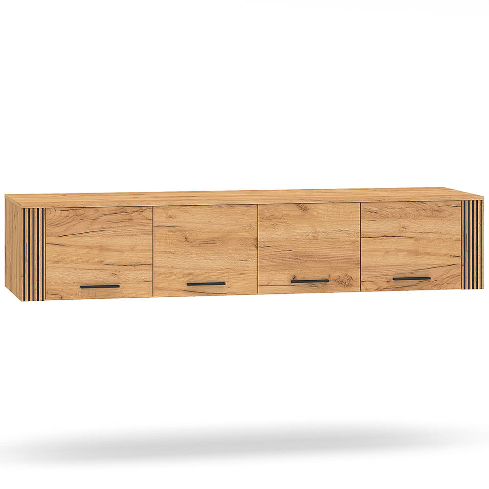 Aufsatzschrank 200 cm breit 4 Türig modern in Eiche URBANIA-131 günstig online kaufen