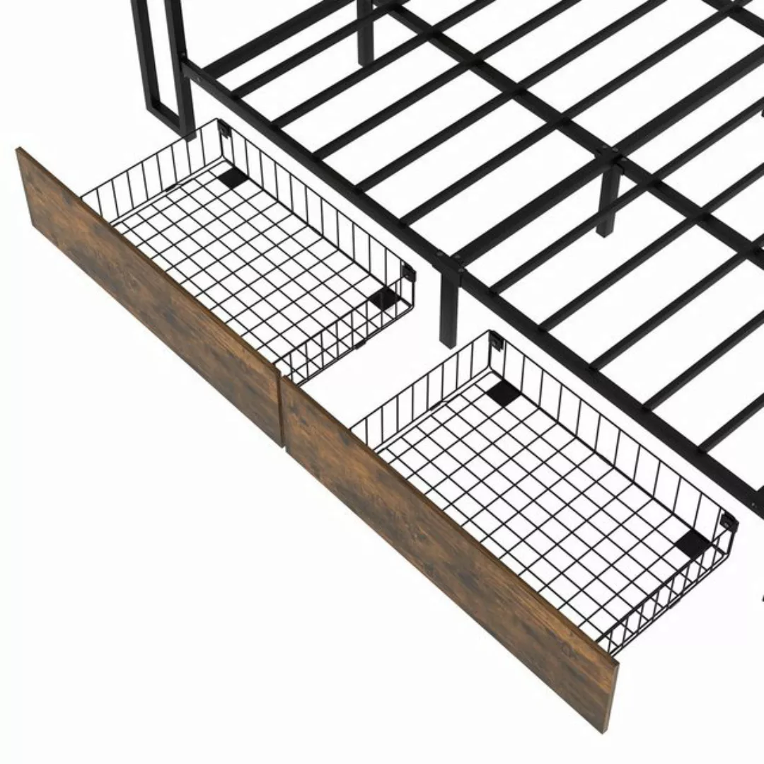 MODFU Metallbett Stauraumbett mit 4 Schubladen für Erwachsene und Junioren, günstig online kaufen