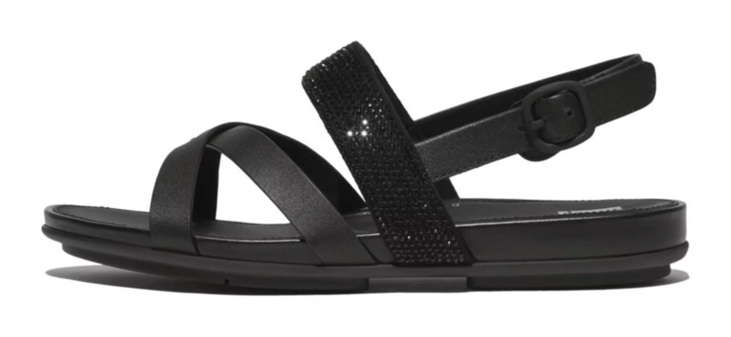 Fitflop Sandale "GRACIE CRYSTAL LEATHER STRAPPY BACK-STRAP SANDALS", Sommer günstig online kaufen