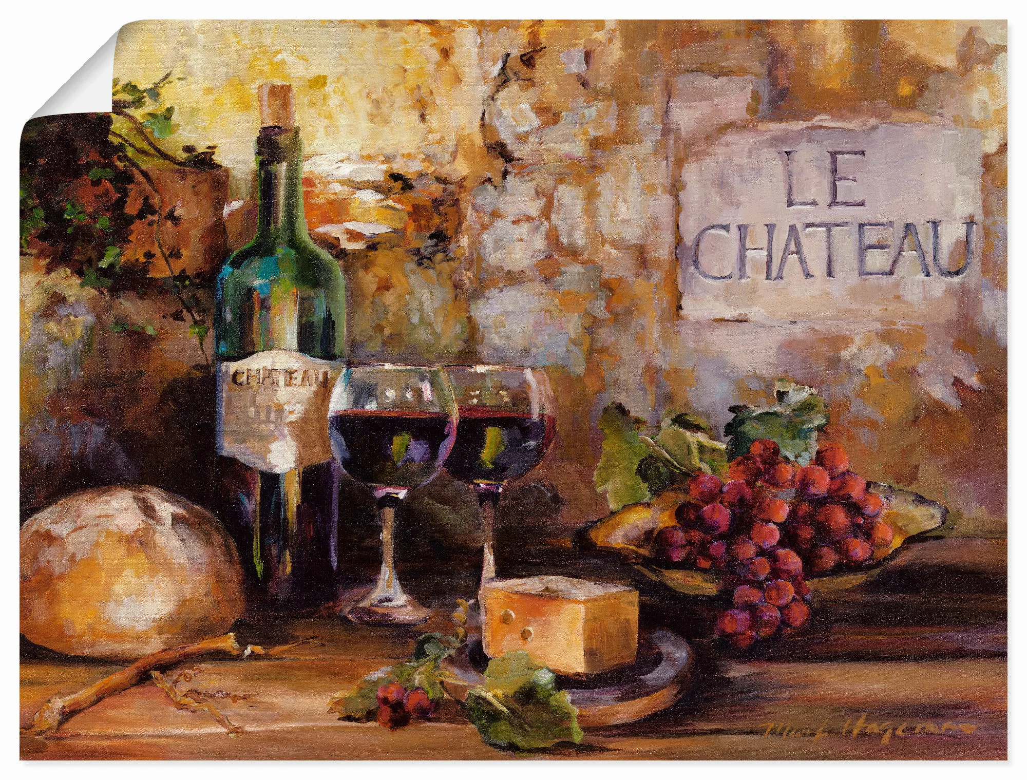 Artland Wandbild "Das Chateau", Getränke, (1 St.) günstig online kaufen