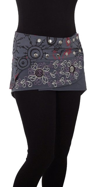 PUREWONDER Wickelrock Damen Rock mit Druckknöpfen sk21 kurz günstig online kaufen