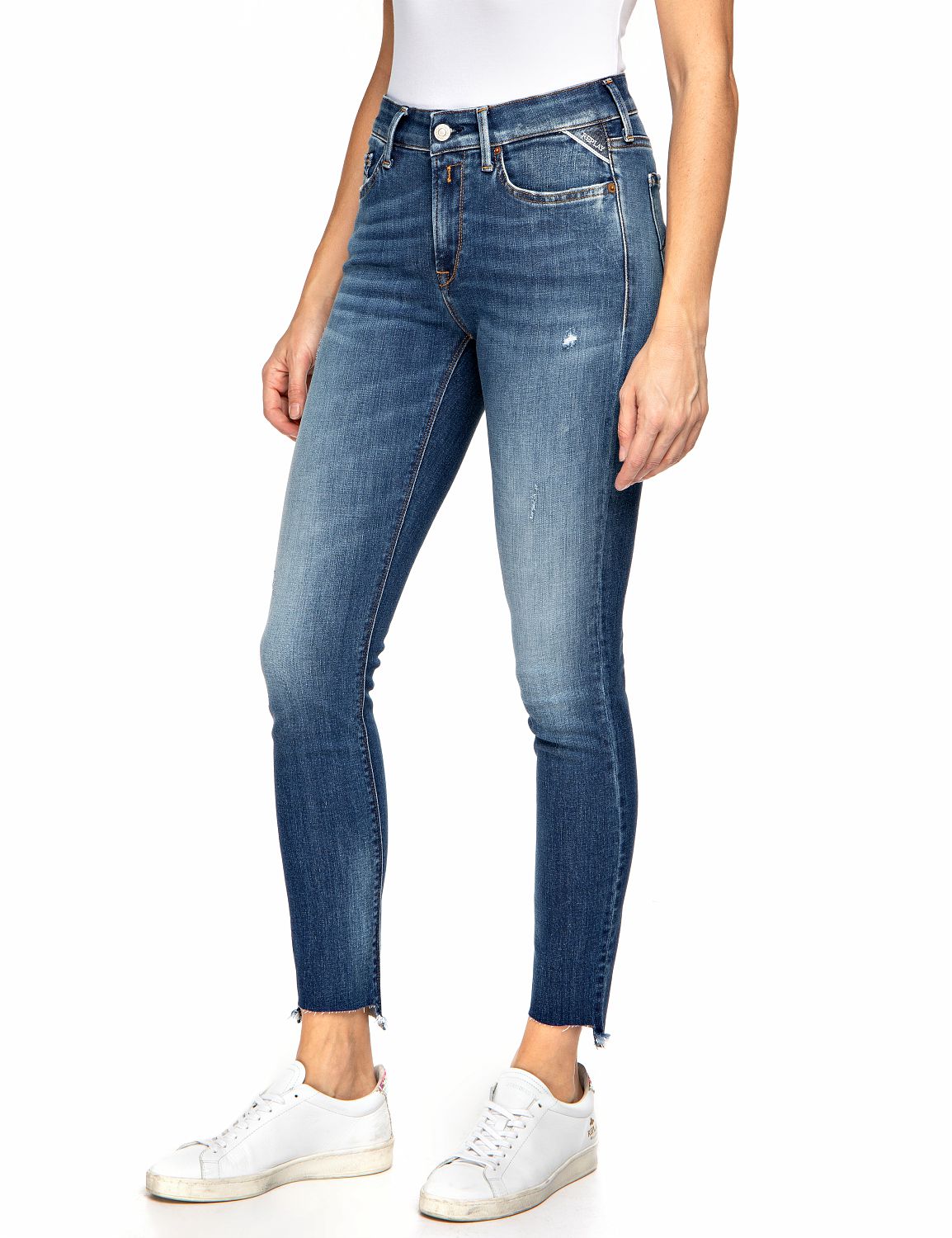 Replay Damen Jeans LUZIEN - Skinny Fit - Blau - Medium Blue günstig online kaufen