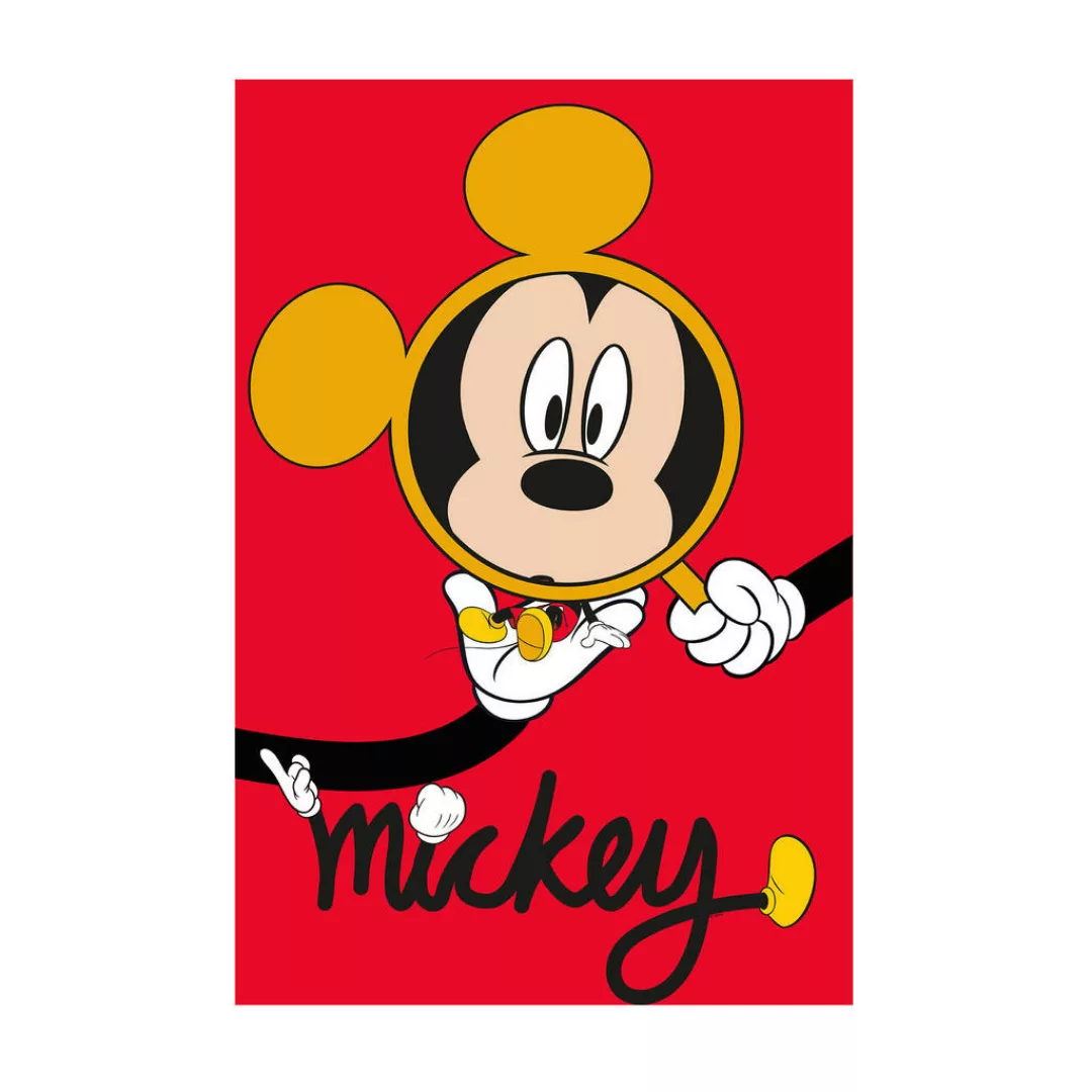 Komar Wandbild Mickey Mouse Magnifying Glass Disney B/L: ca. 50x70 cm günstig online kaufen