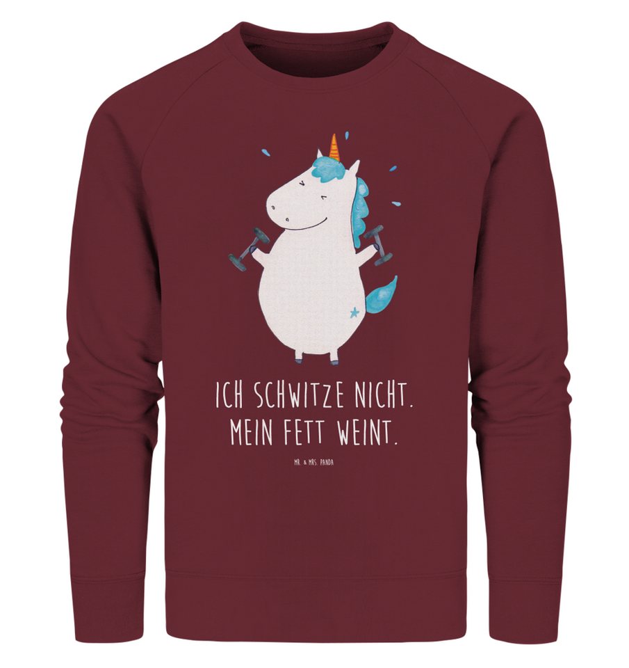 Mr. & Mrs. Panda Longpullover Größe M Einhorn Fitness - Burgundy - Geschenk günstig online kaufen