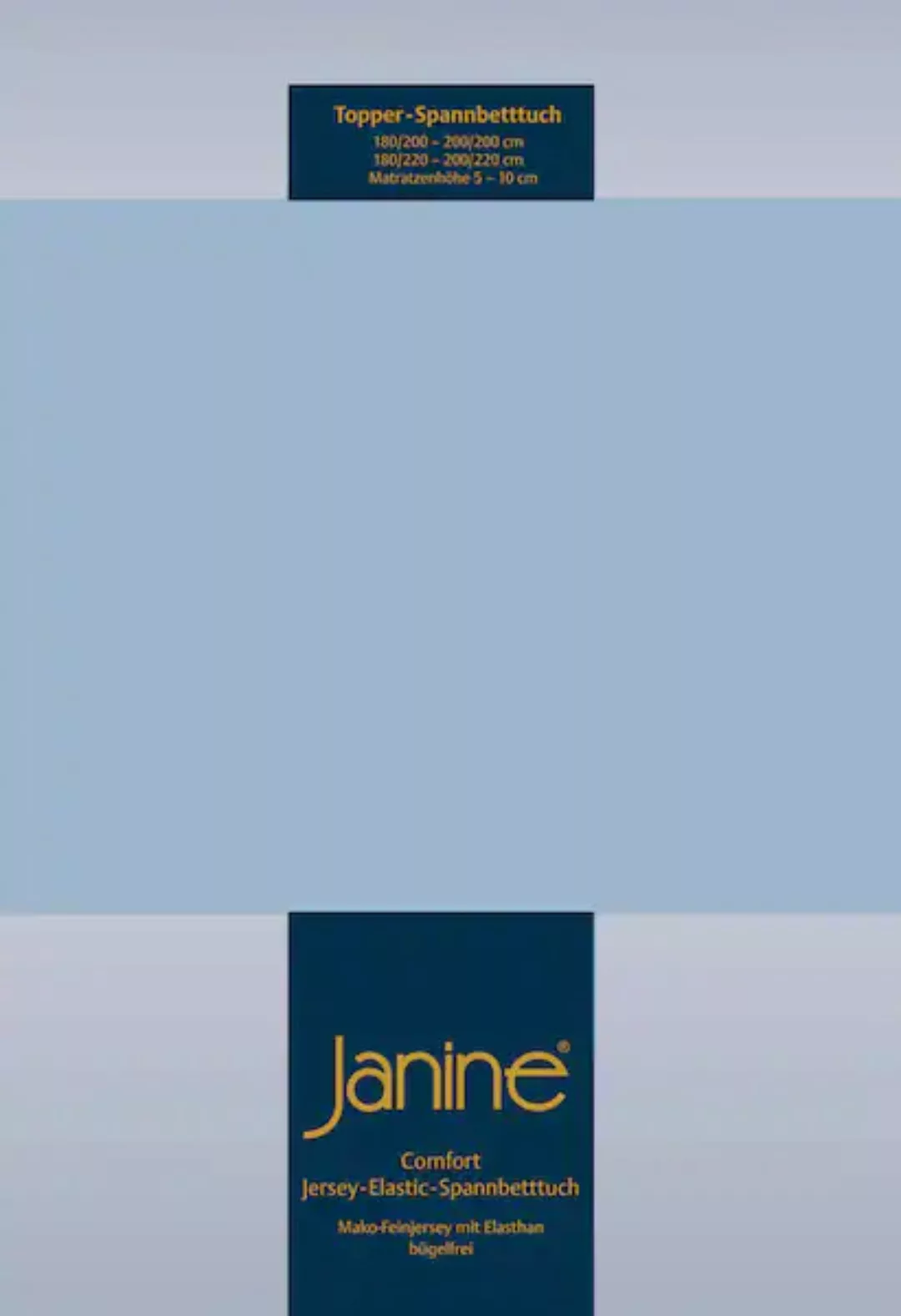 Janine Topper-Spannbetttuch 5001 (für Box-Spring Betten) perlblau Größe:  1 günstig online kaufen