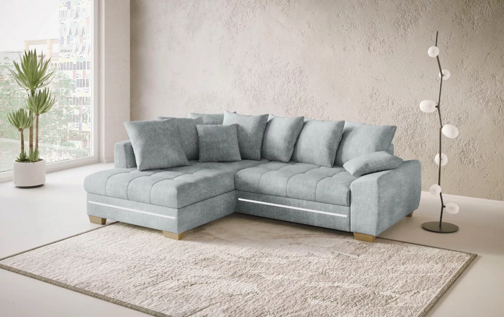 Mr. Couch Ecksofa "Nikita II, L-Form", mit Kaltschaum, RGB-LED Beleuchtung, günstig online kaufen