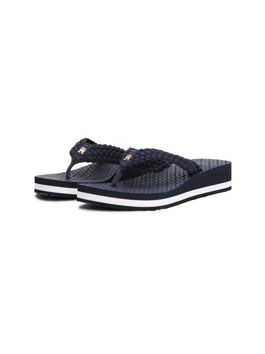 Tommy Hilfiger Dianette "TH CROCHET MID BEACH SANDAL", Keilabsatz, Plateau, günstig online kaufen