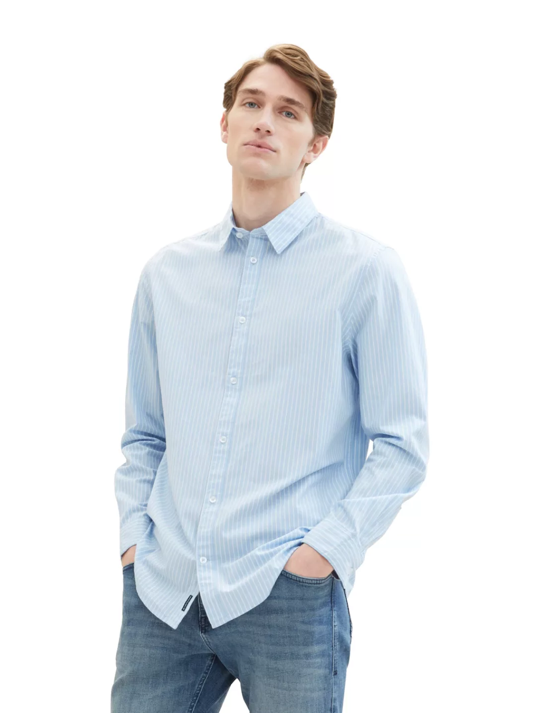 TOM TAILOR Langarmhemd mit Streifenmuster günstig online kaufen