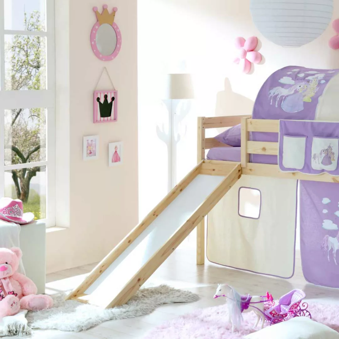 Kinderhochbett mit Rutsche Prinzessin günstig online kaufen