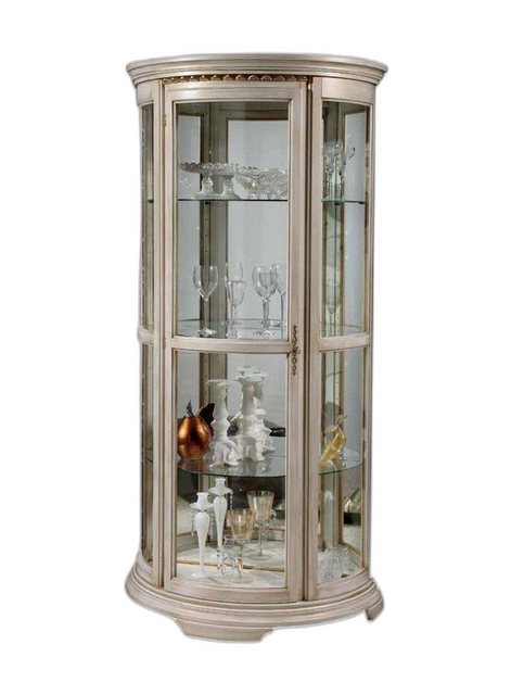 Xlmoebel Vitrine Hochwertige Vitrine Weiß Luxus Holz Italienische Stil Möbe günstig online kaufen