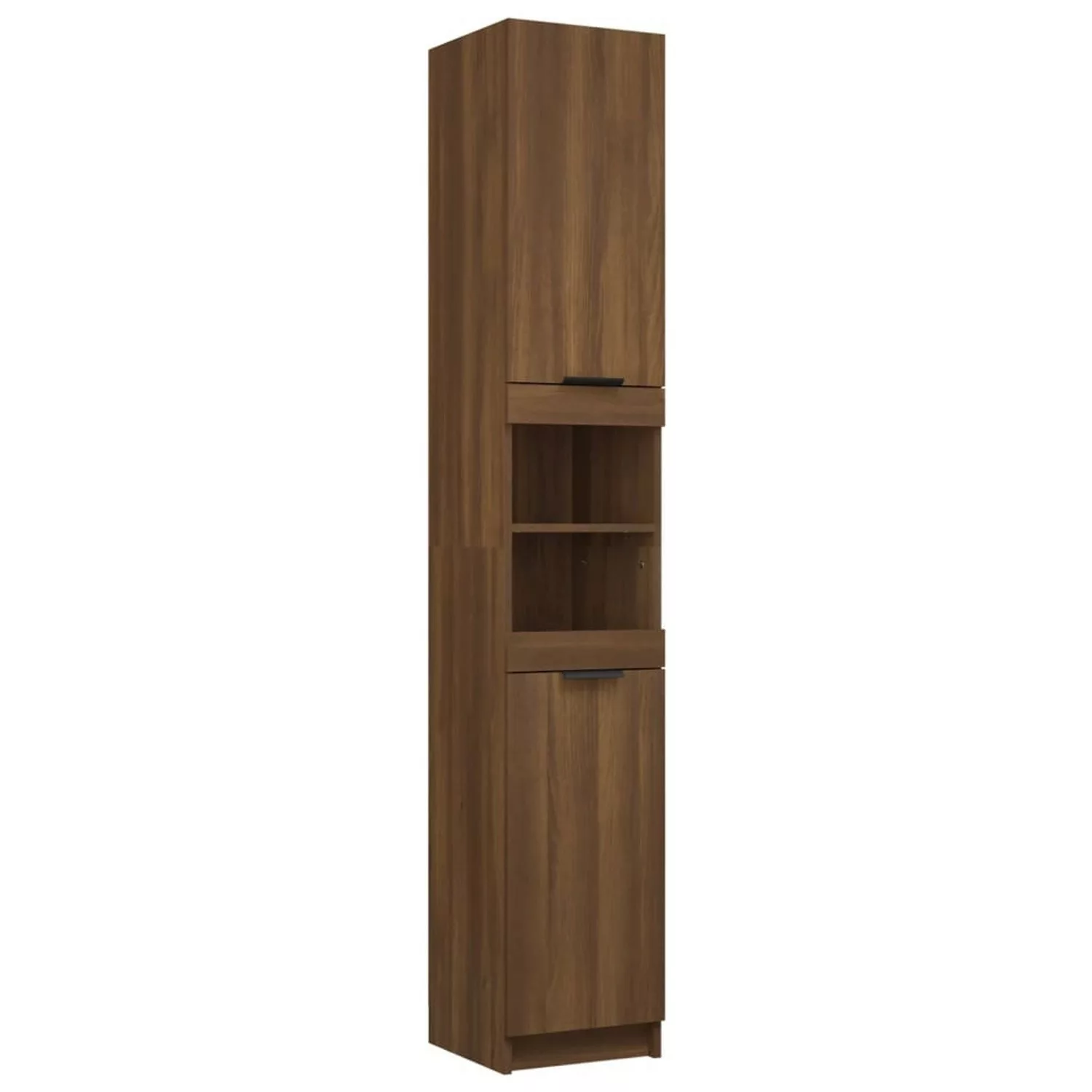 vidaXL Badschrank Braun Eichen-Optik 32x34x188,5 cm Holzwerkstoff günstig online kaufen