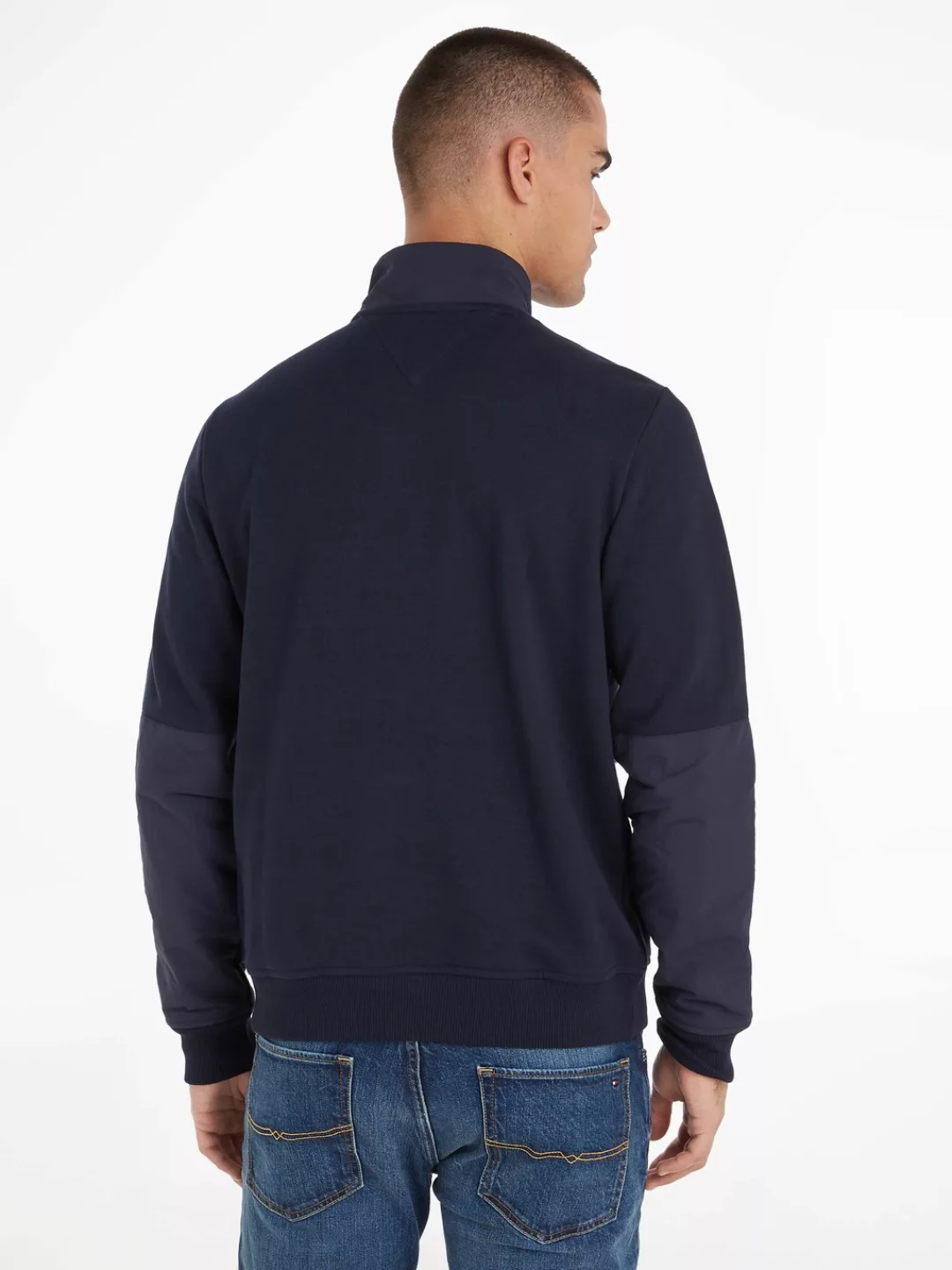 Tommy Hilfiger Sweatshirt MONOTYPE MIX MEDIA HALF ZIP mit Einsätzen in ande günstig online kaufen