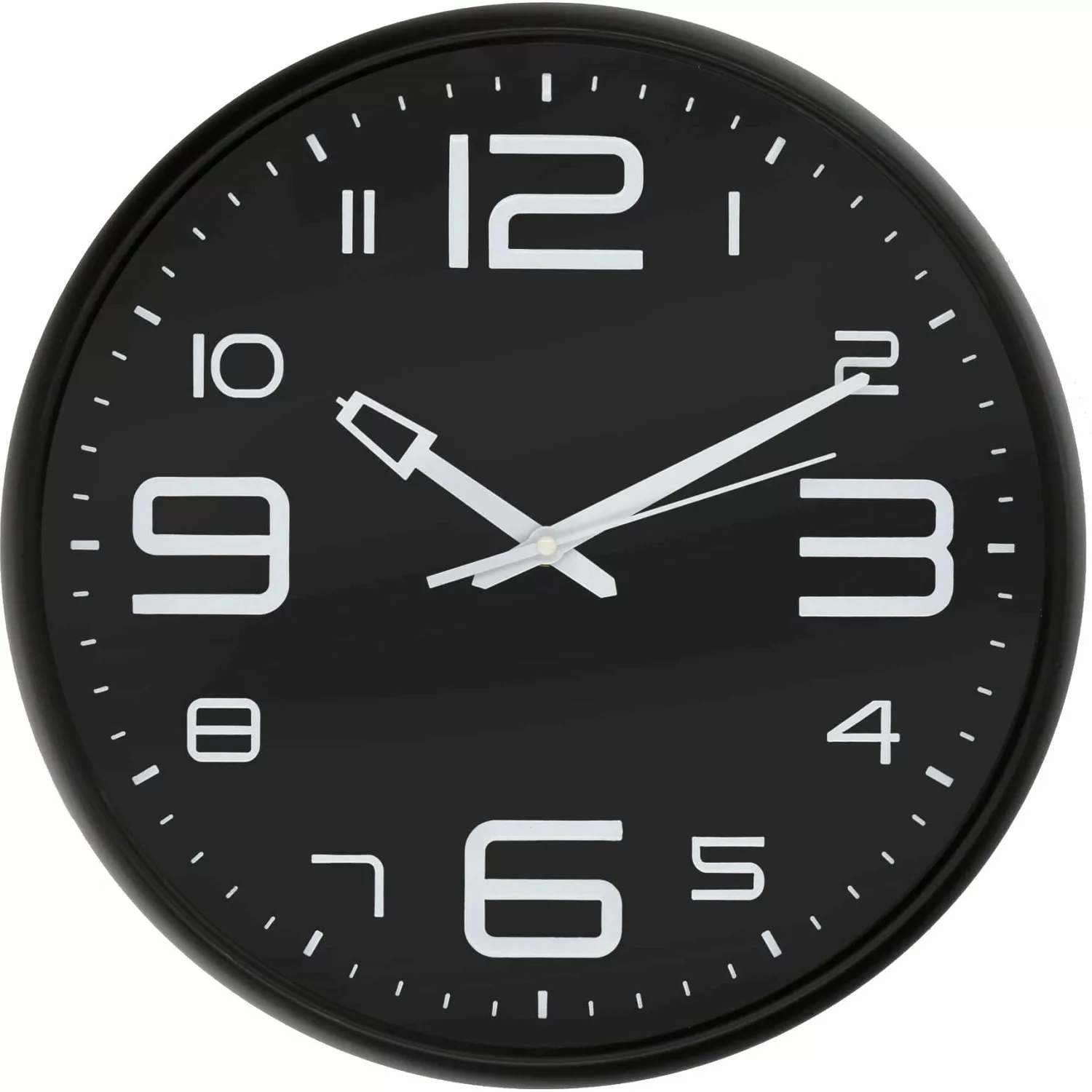 Wall-Art Wanduhr Modern Ø 38,5 cm Schwarz günstig online kaufen