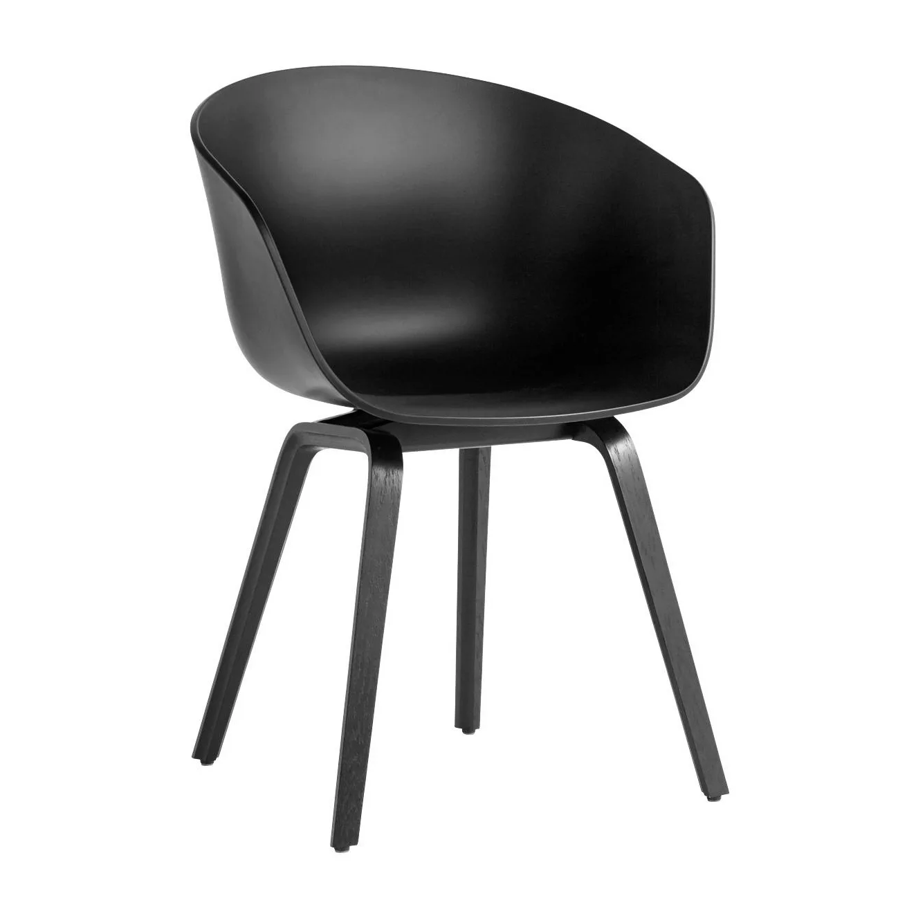 HAY - About a Chair AAC 22 Armlehnstuhl Eiche schwarz - schwarz/Sitzschale günstig online kaufen