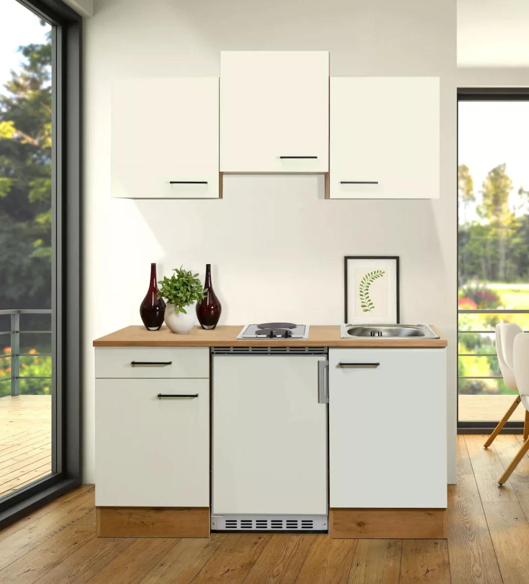 Flex-Well Küchenzeile »Vintea«, mit E-Geräten, Breite 150, 5 cm günstig online kaufen
